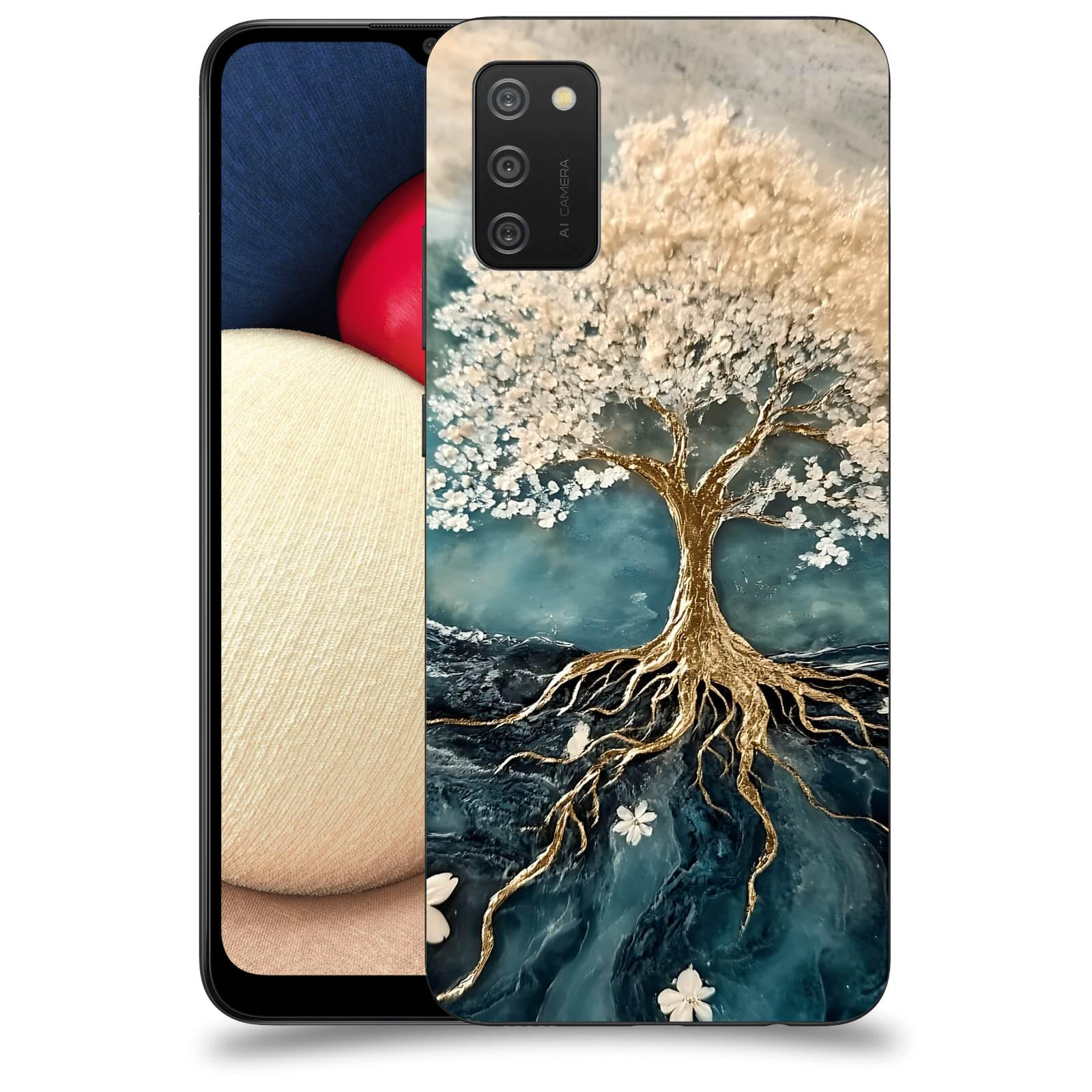 ACOVER Kryt na mobil Samsung Galaxy A02s A025G - Zlatý život