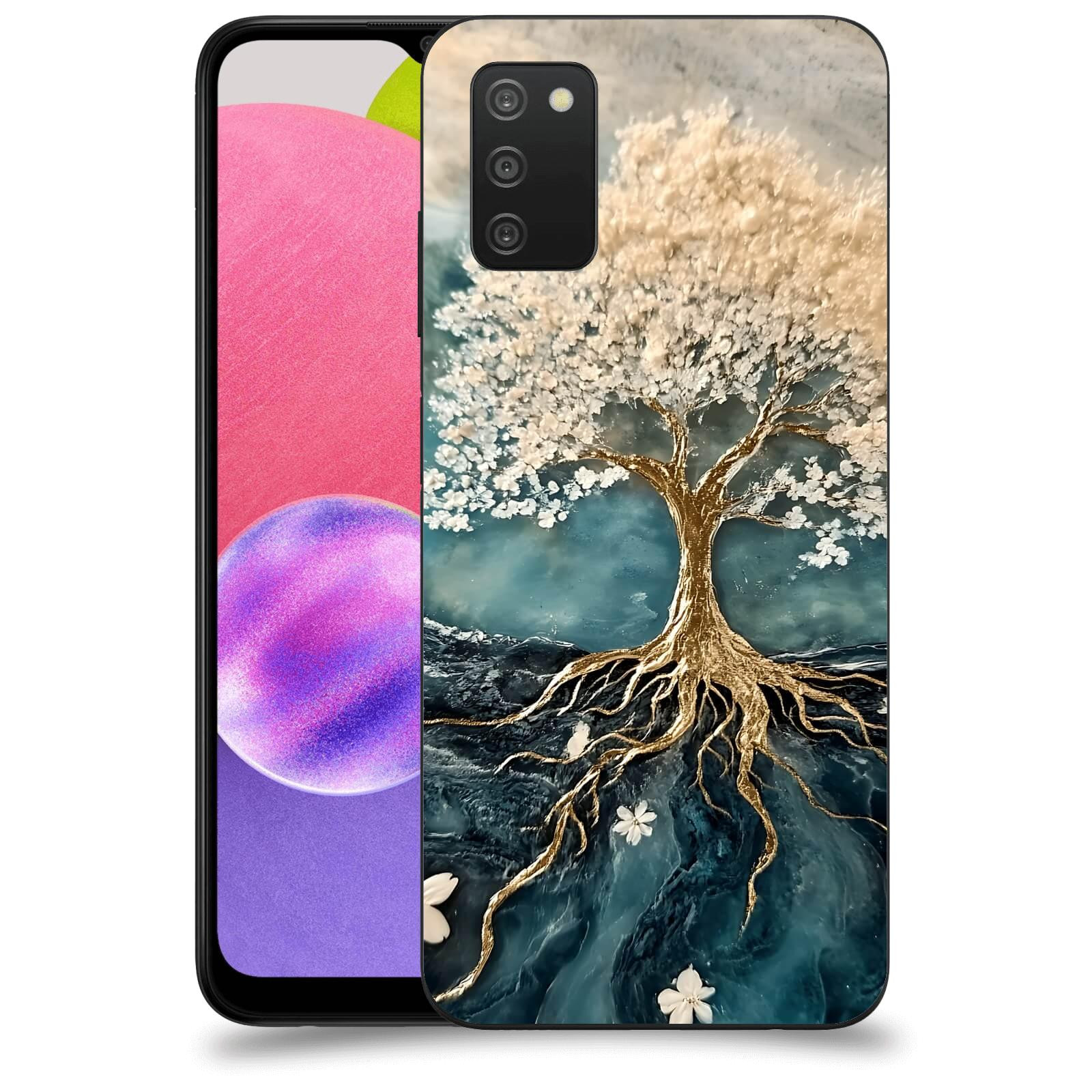 ACOVER Kryt na mobil Samsung Galaxy A03s A037G - Zlatý život