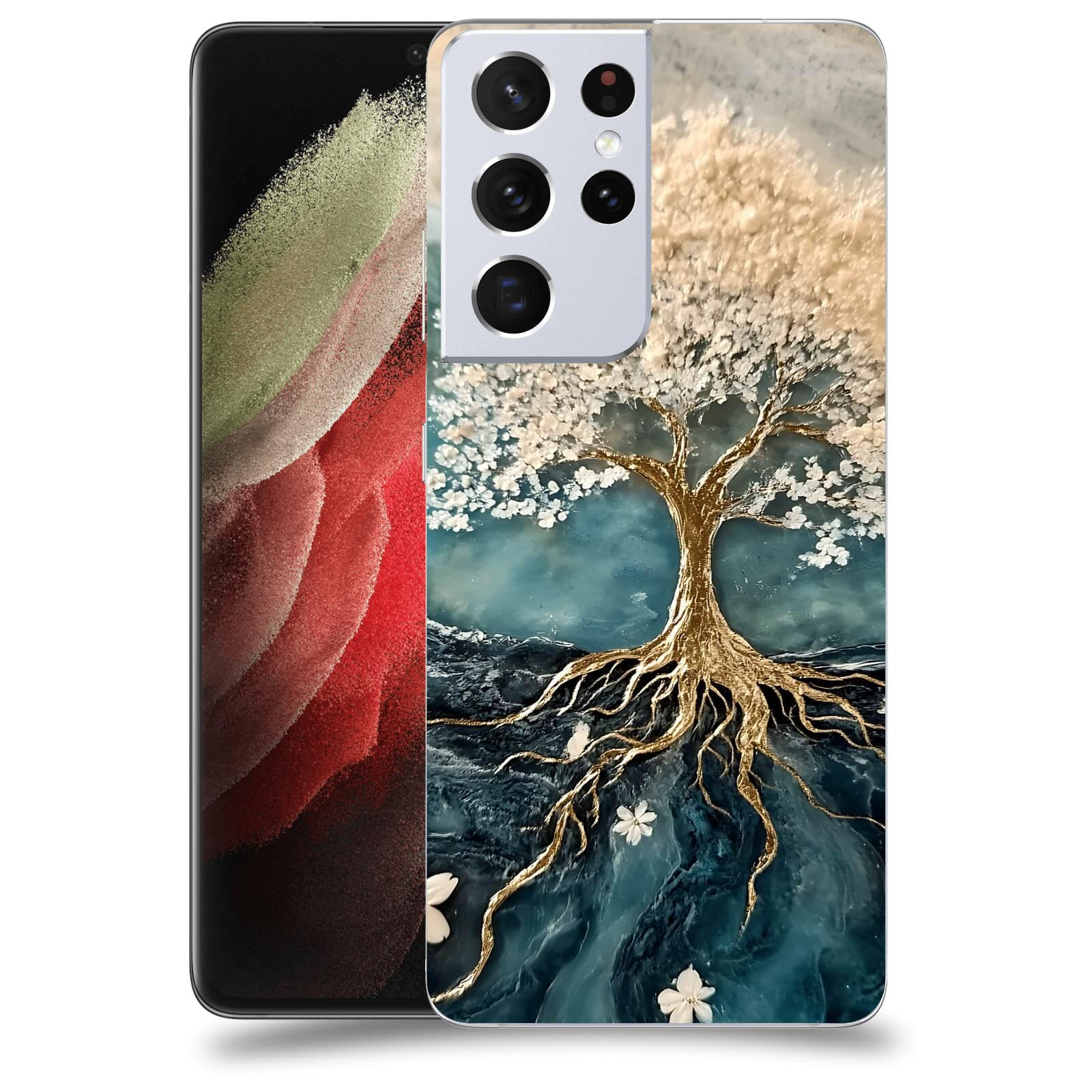 ACOVER Kryt na mobil Samsung Galaxy S21 Ultra 5G G998B - Zlatý život
