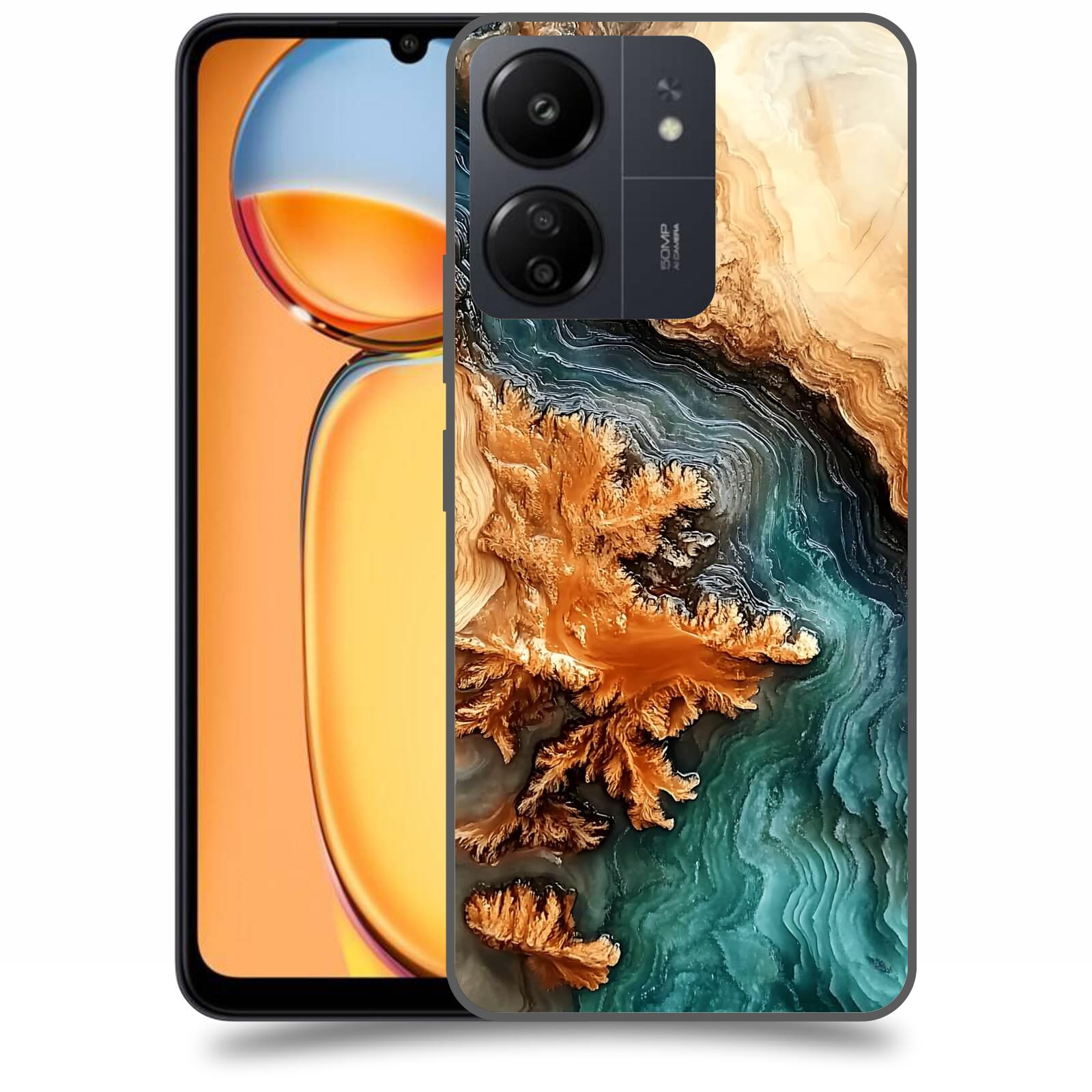 ACOVER Kryt na mobil Xiaomi Redmi 13C 4G  Minerální tok