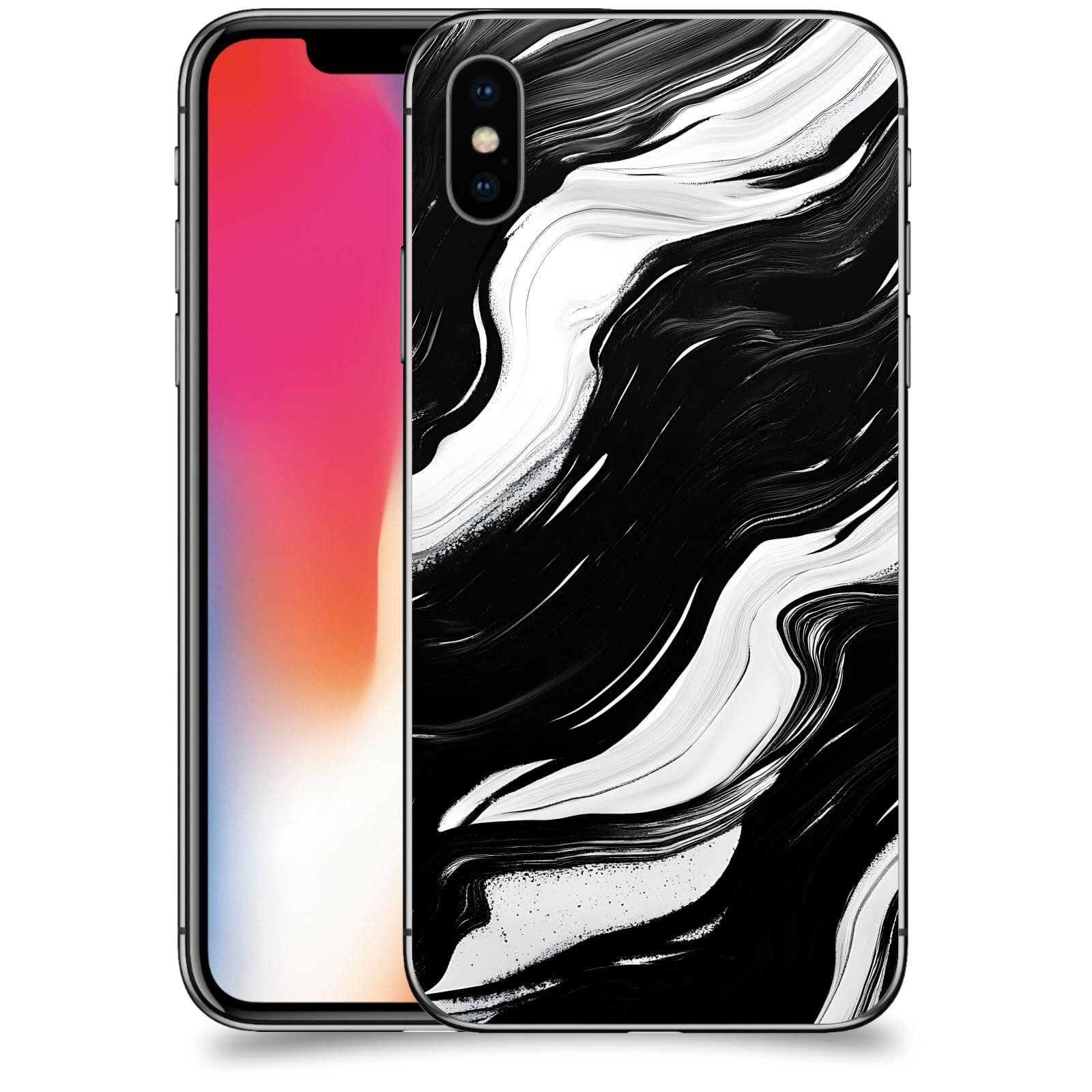 ACOVER Kryt na mobil Apple iPhone X/XS - Monochromie a Proudění