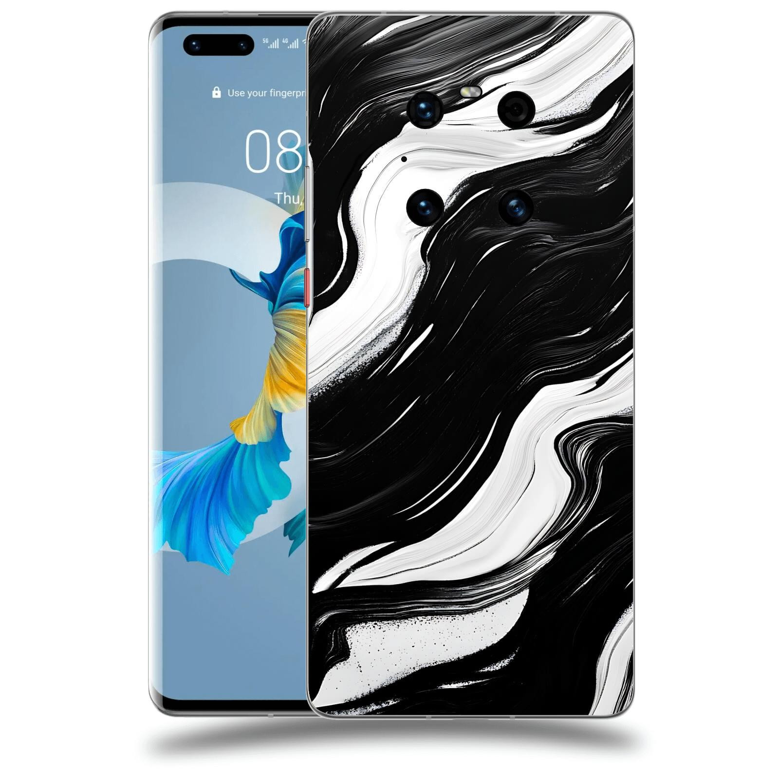 ACOVER Kryt na mobil Huawei Mate 40 Pro - Monochromie a Proudění