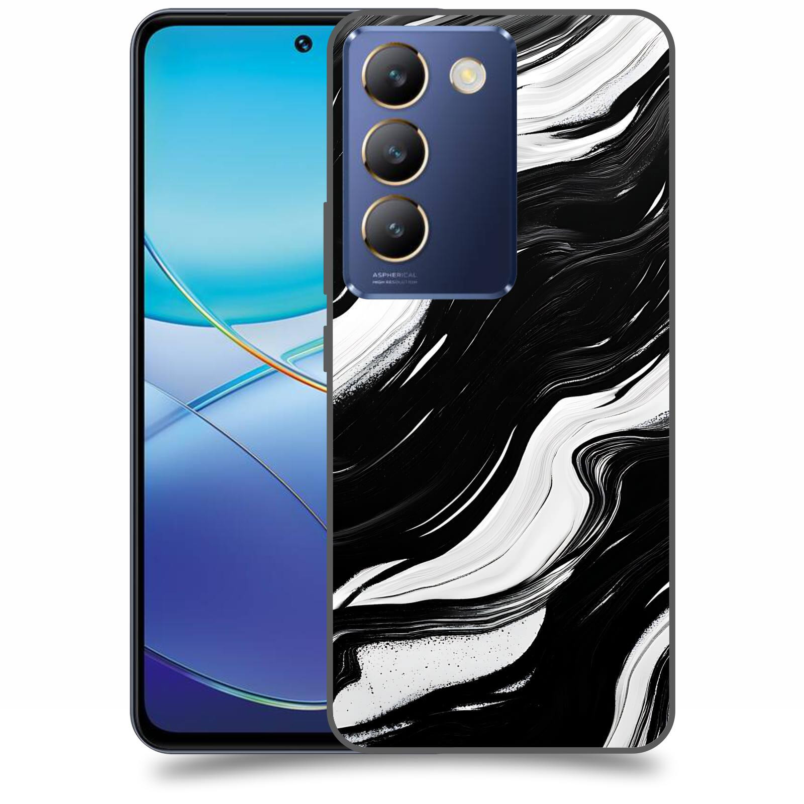 ACOVER Kryt na mobil Vivo V40SE - Monochromie a Proudění