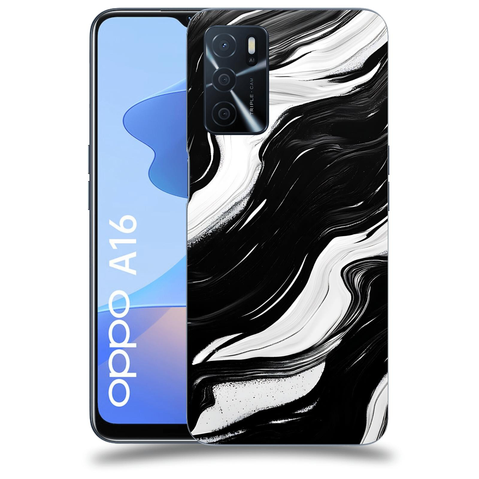 ACOVER Kryt na mobil OPPO A16 - Monochromie a Proudění