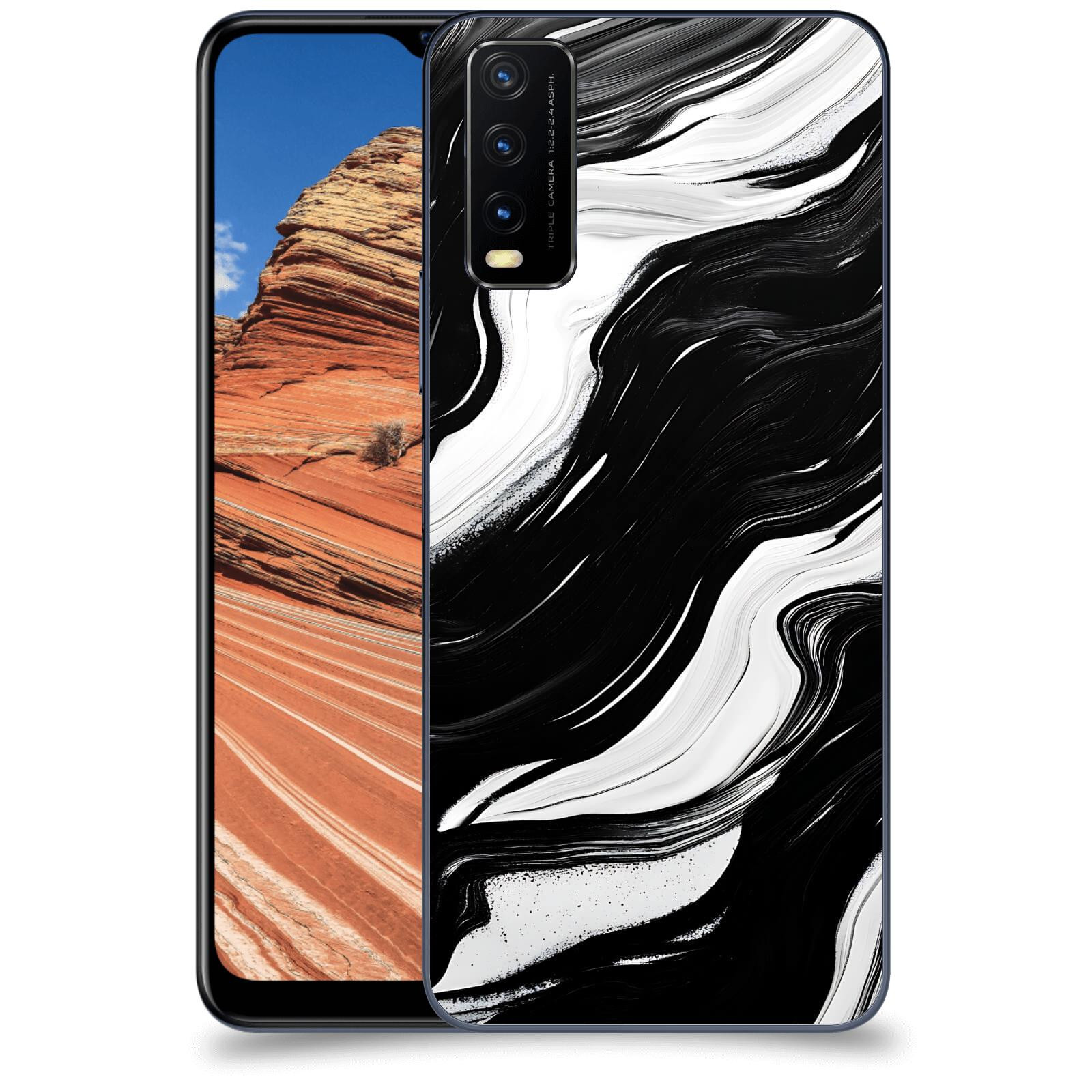 ACOVER Kryt na mobil Vivo Y20s - Monochromie a Proudění