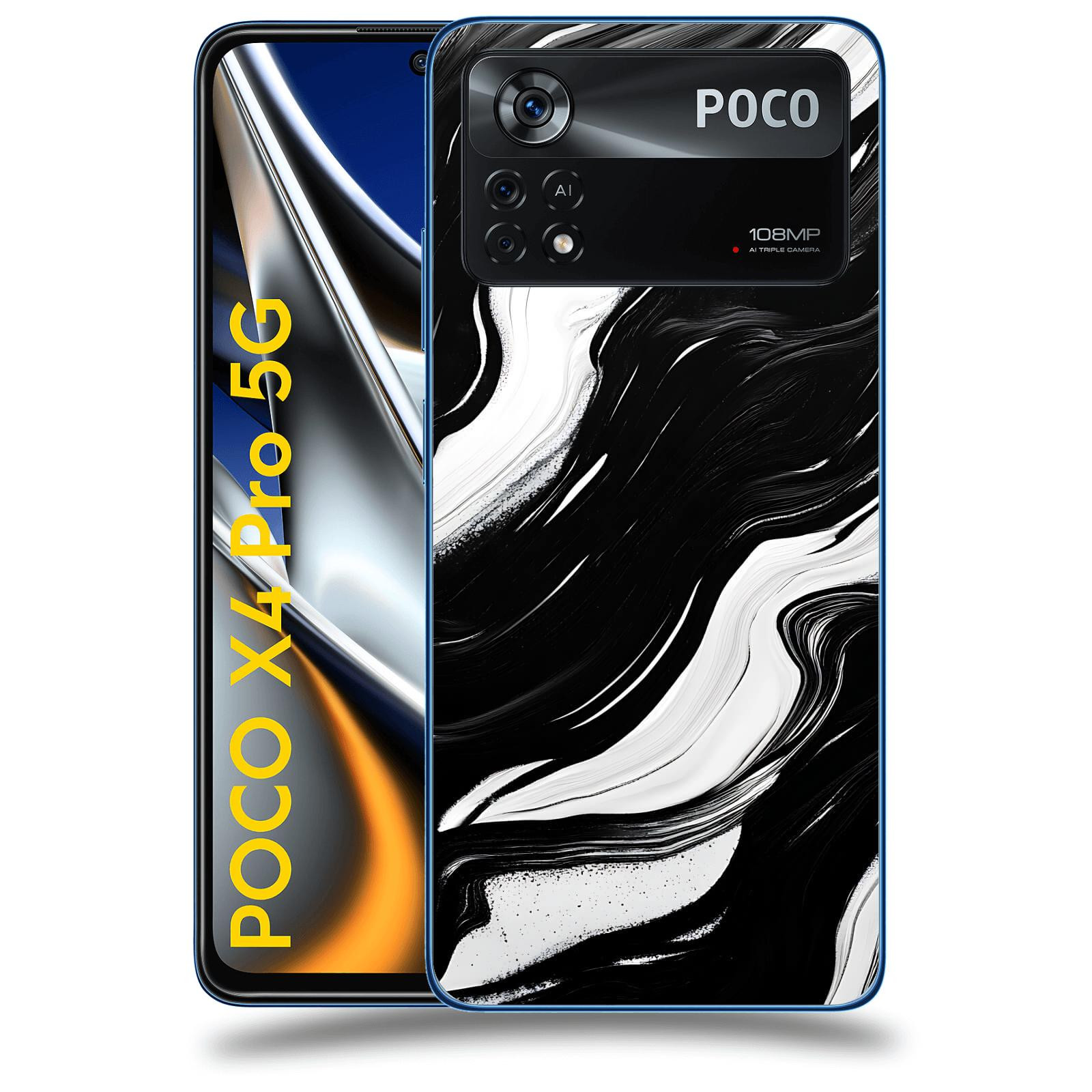 ACOVER Kryt na mobil Xiaomi Poco X4 Pro 5G - Monochromie a Proudění