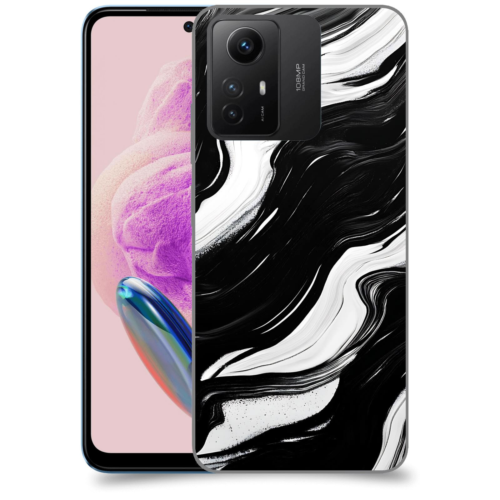 ACOVER Kryt na mobil Xiaomi Redmi Note 12S - Monochromie a Proudění