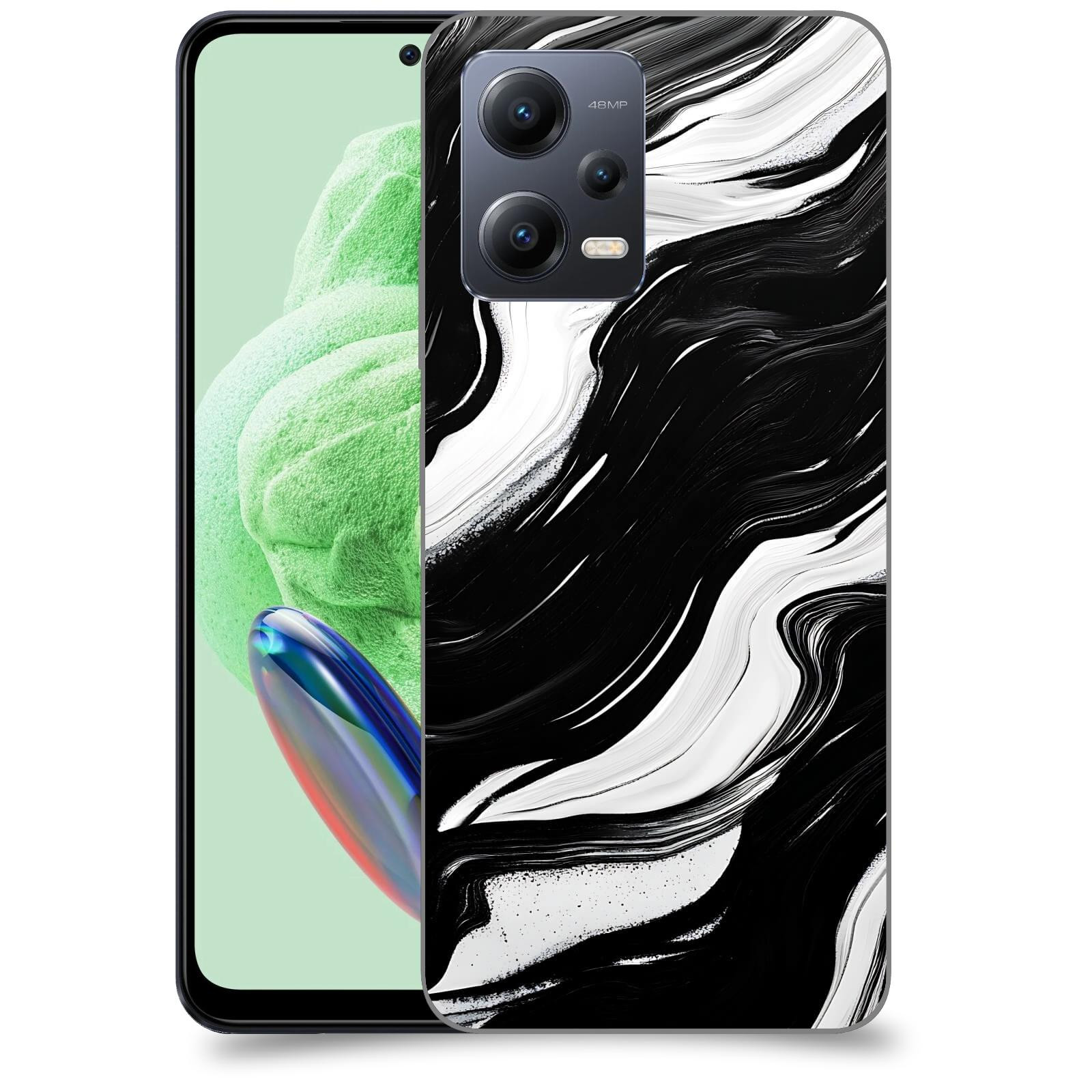 ACOVER Kryt na mobil Xiaomi Redmi Note 12 PRO 5G - Monochromie a Proudění