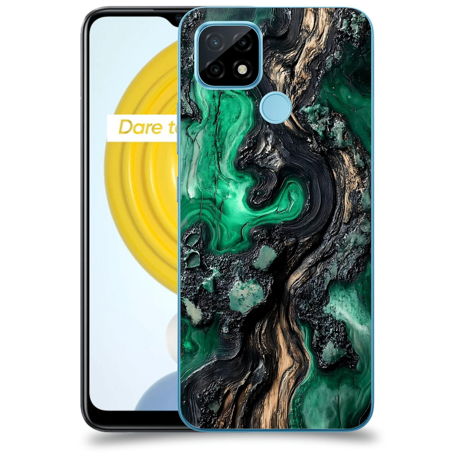 ACOVER Kryt na mobil Realme C21 - Forest Wood III