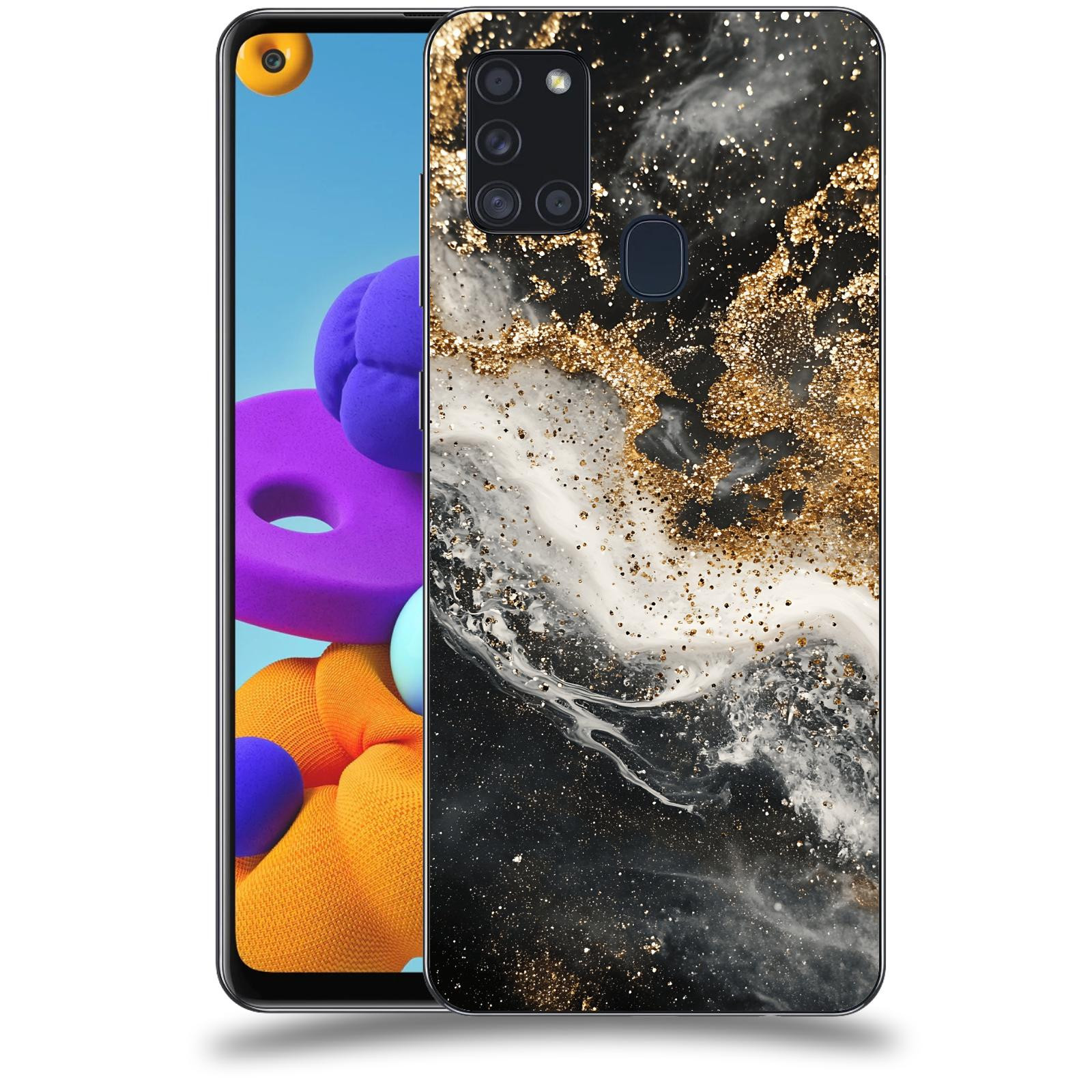 ACOVER Kryt na mobil Samsung Galaxy A21s - Liquid Gold I
