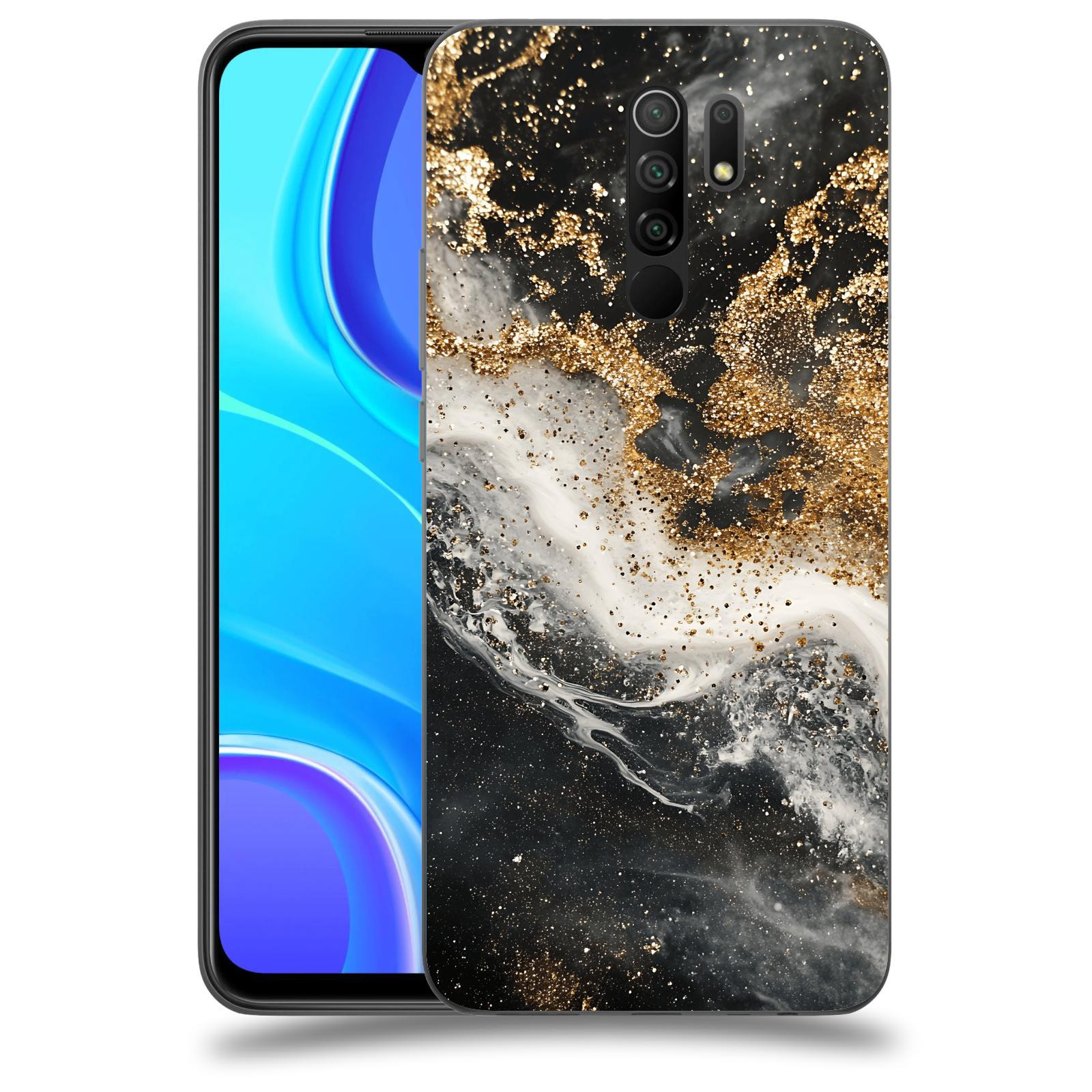 ACOVER Kryt na mobil Xiaomi Redmi 9 - Liquid Gold I