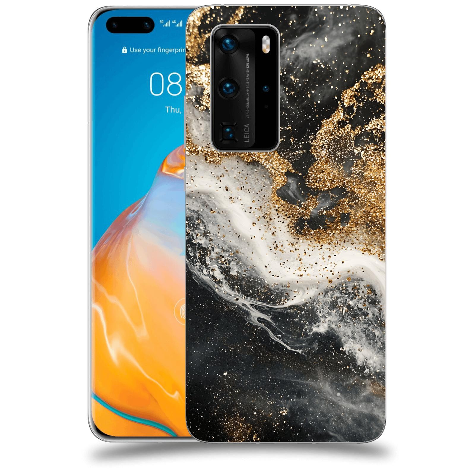ACOVER Kryt na mobil Huawei P40 - Liquid Gold I