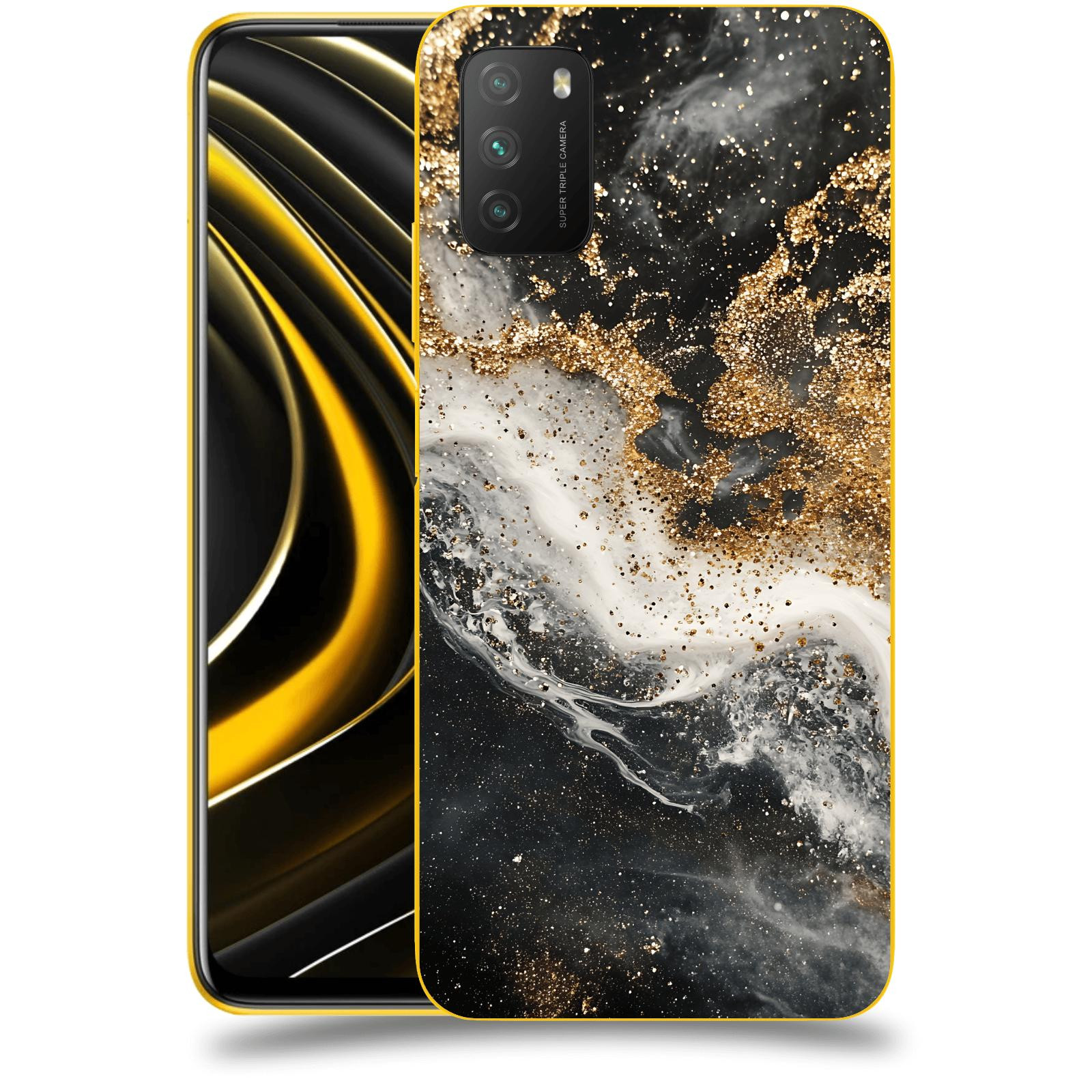 ACOVER Kryt na mobil Xiaomi Poco M3 - Liquid Gold I