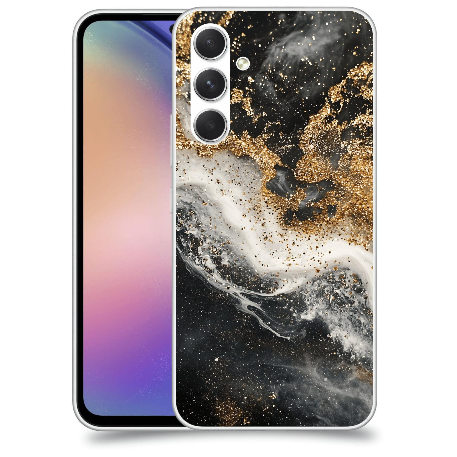 ACOVER Kryt na mobil Samsung Galaxy M54 5G - Liquid Gold I