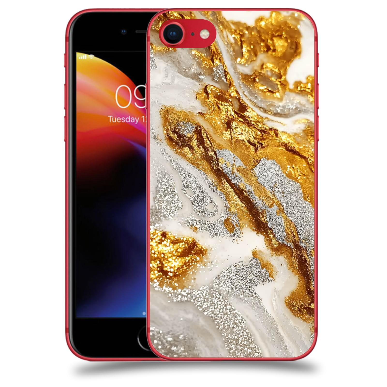 ACOVER Kryt na mobil Apple iPhone 8 - Liquid Gold II