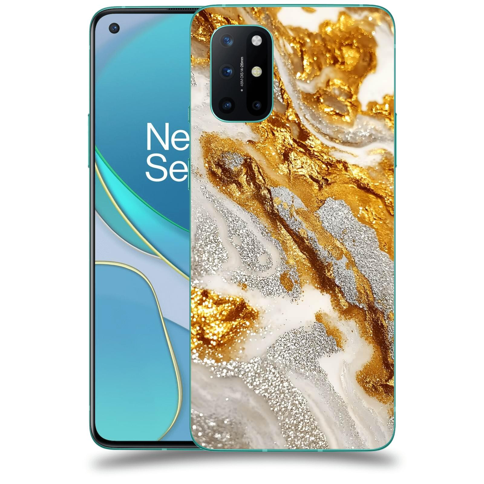 ACOVER Kryt na mobil OnePlus 8T - Liquid Gold II
