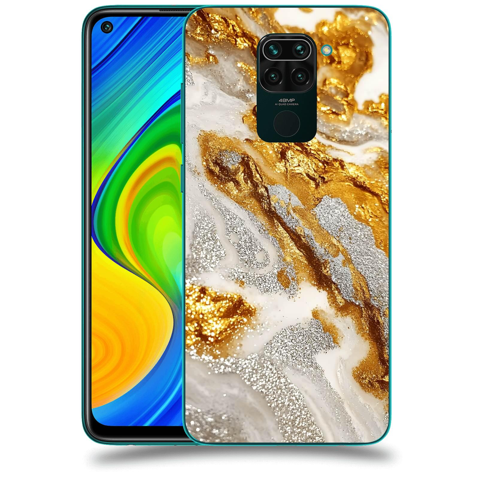 ACOVER Kryt na mobil Xiaomi Redmi Note 9 - Liquid Gold II