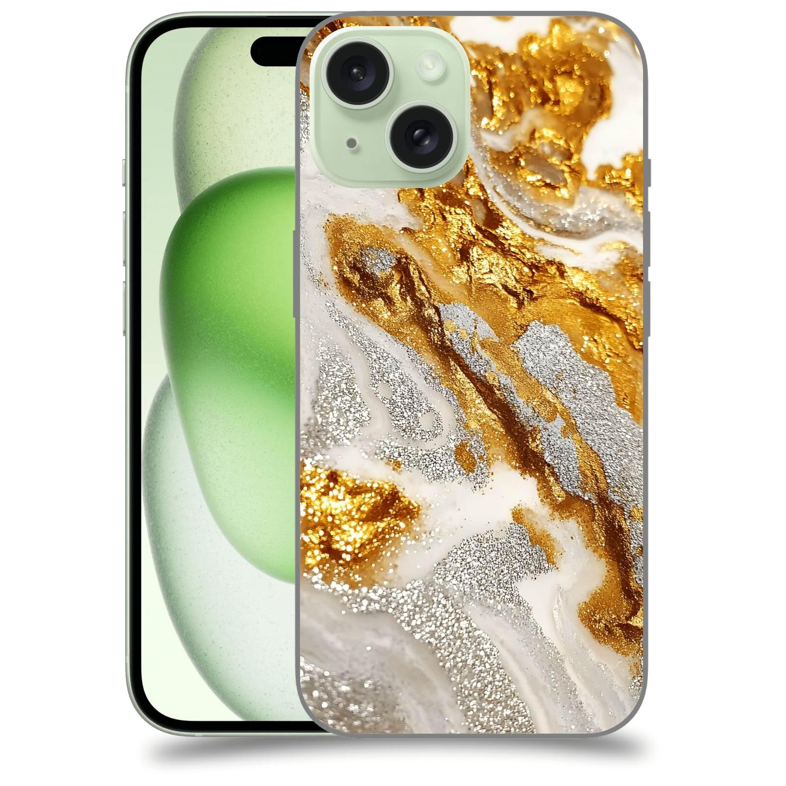 ACOVER Kryt na mobil Apple iPhone 15 - Liquid Gold II