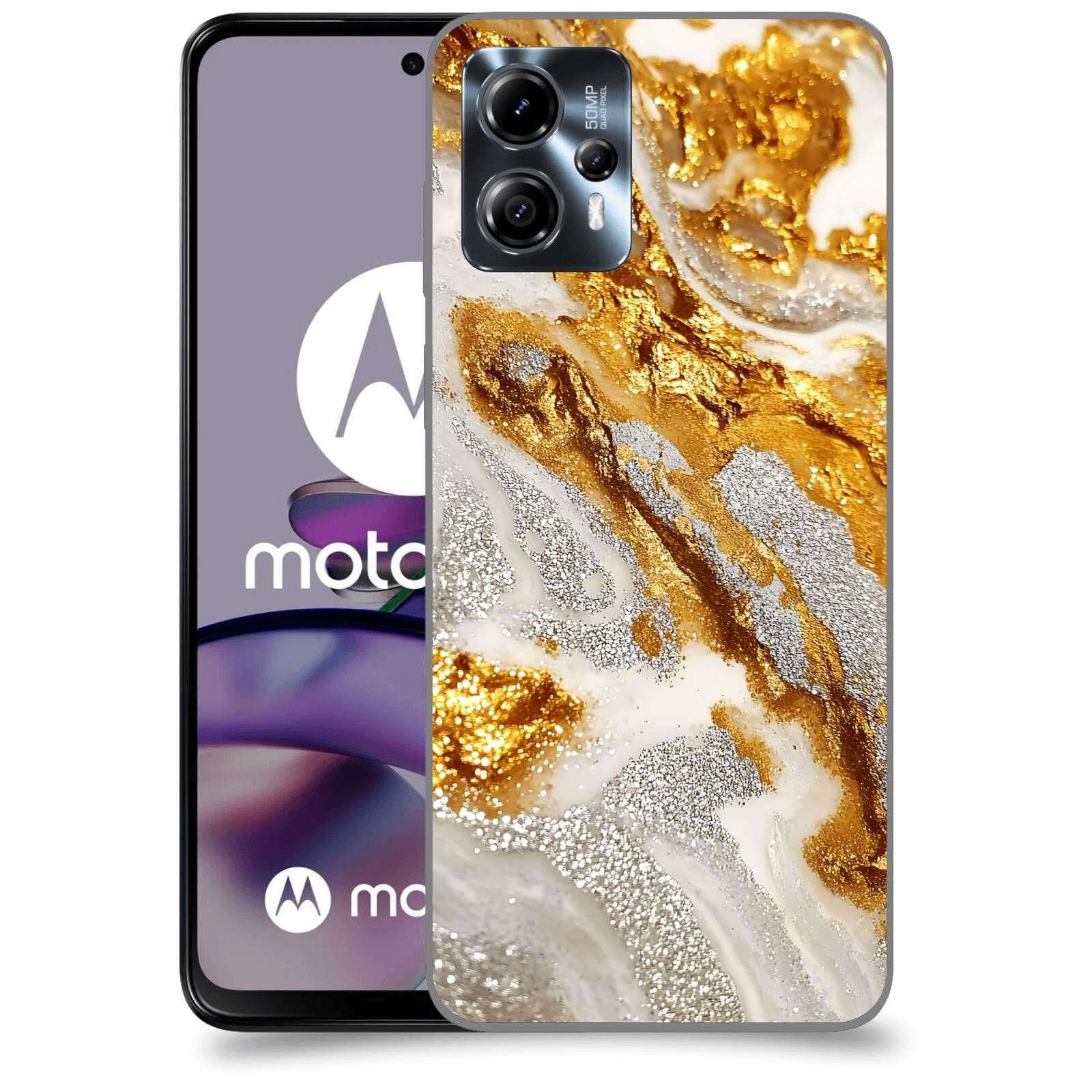 ACOVER Kryt na mobil Motorola Moto G13 - Liquid Gold II