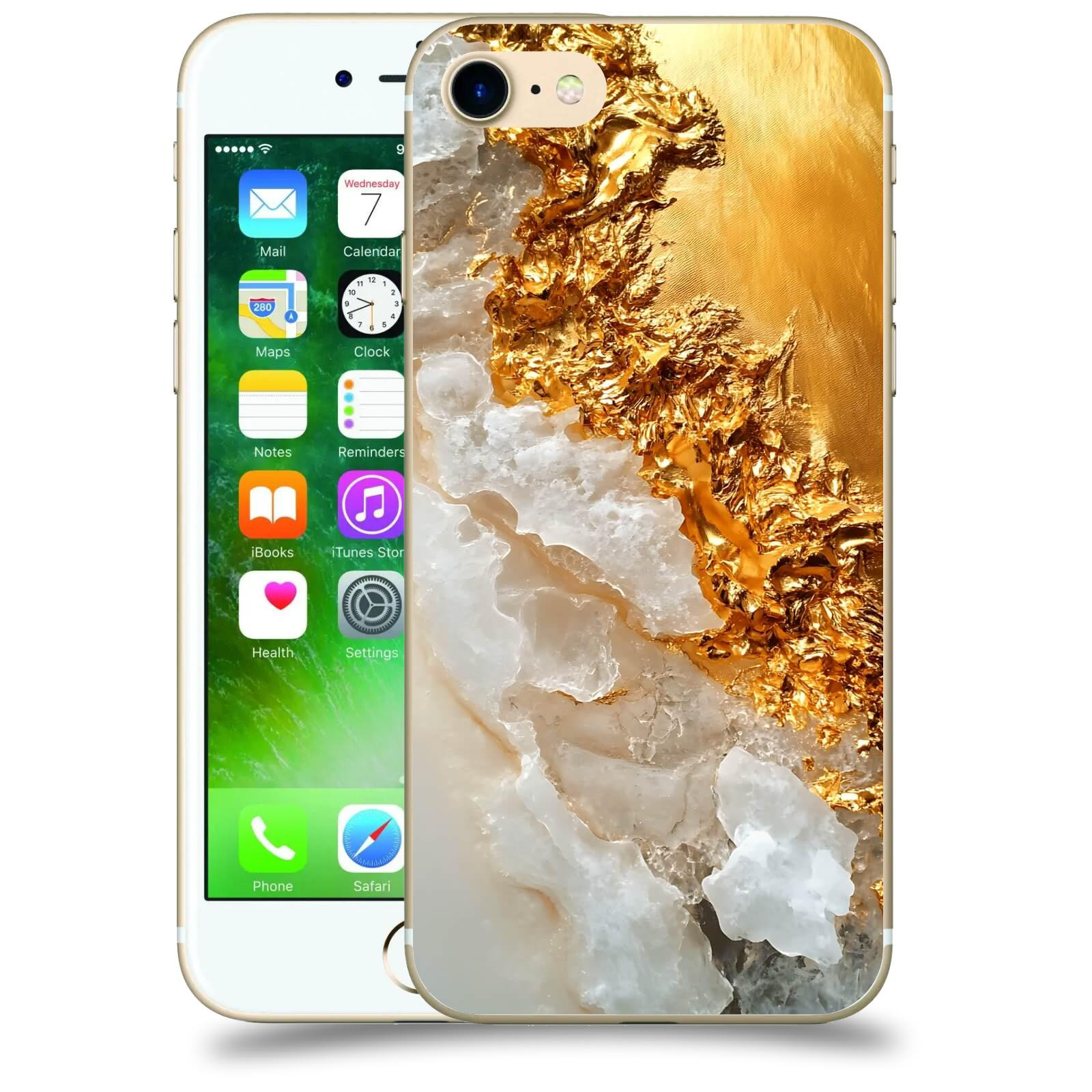 ACOVER Kryt na mobil Apple iPhone 7 - Liquid Gold III