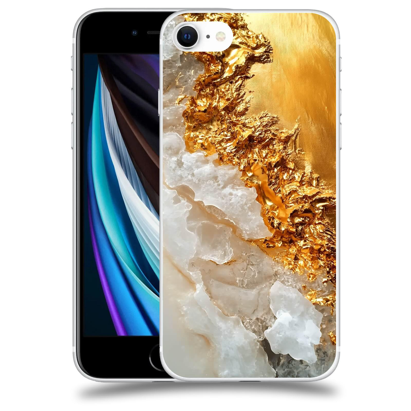 ACOVER Kryt na mobil Apple iPhone SE 2020 - Liquid Gold III