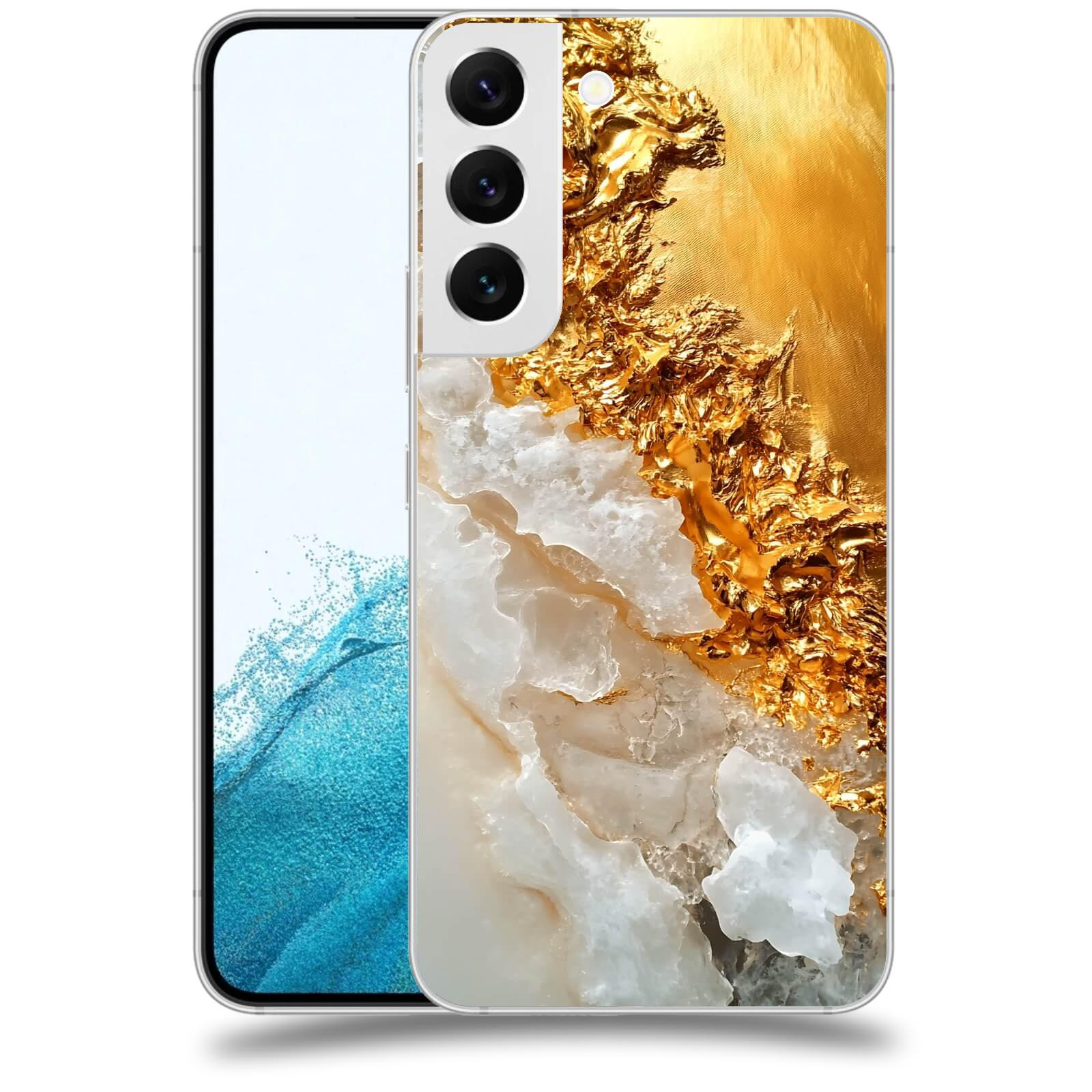 ACOVER Kryt na mobil Samsung Galaxy S22 5G - Liquid Gold III