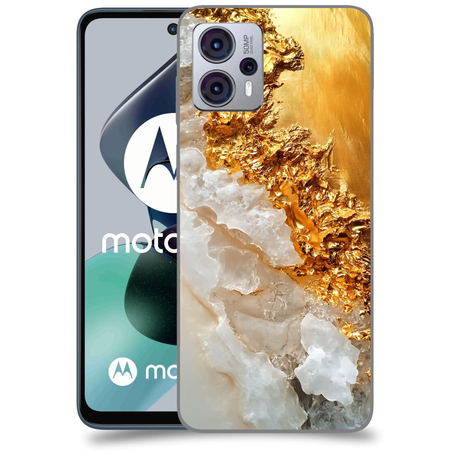ACOVER Kryt na mobil Motorola Moto G23 - Liquid Gold III