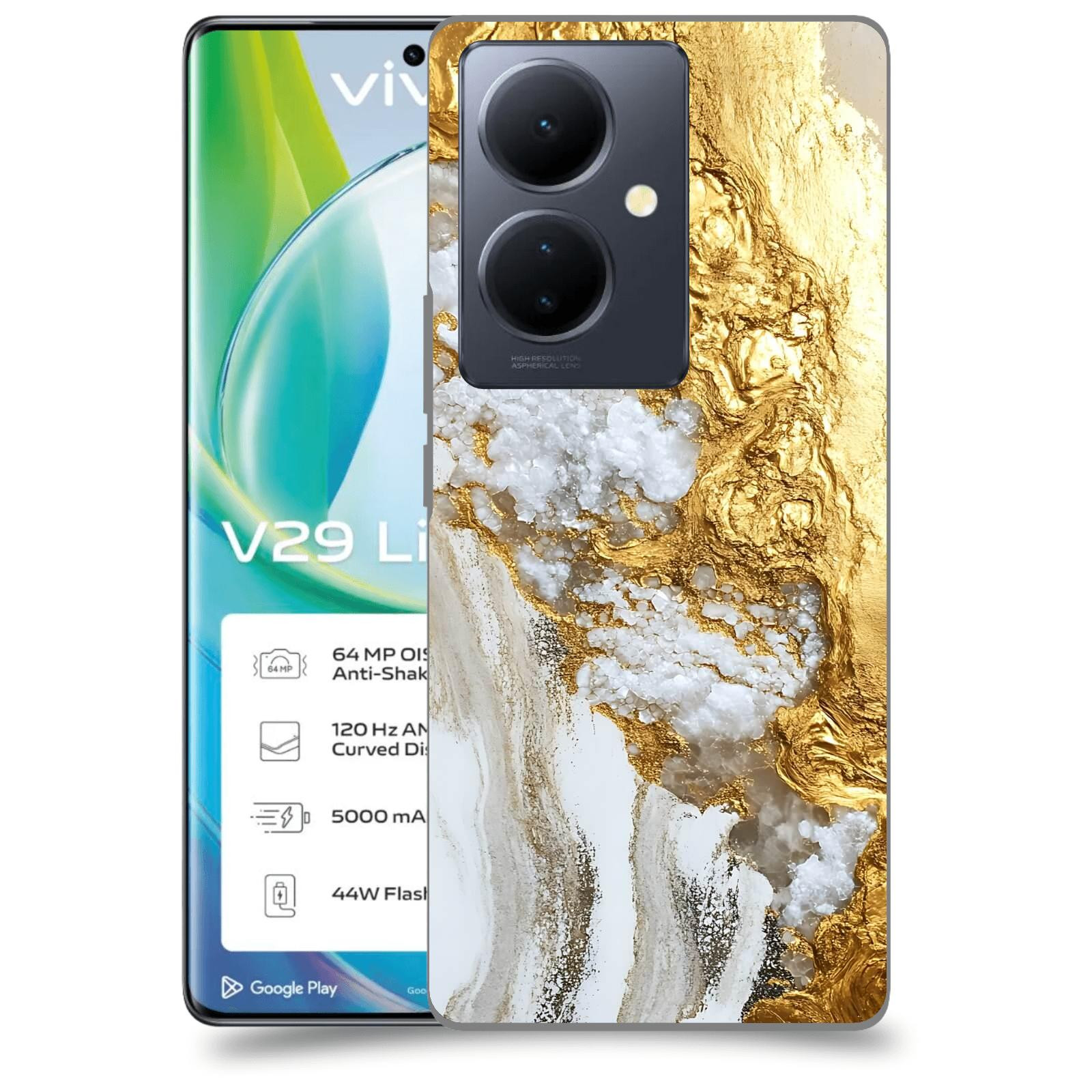 ACOVER Kryt na mobil VIVO V29 Lite 5G - Liquid Gold V