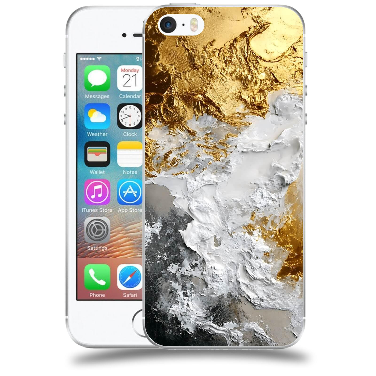 ACOVER Kryt na mobil Apple iPhone 5/5S/SE - Liquid Gold VI