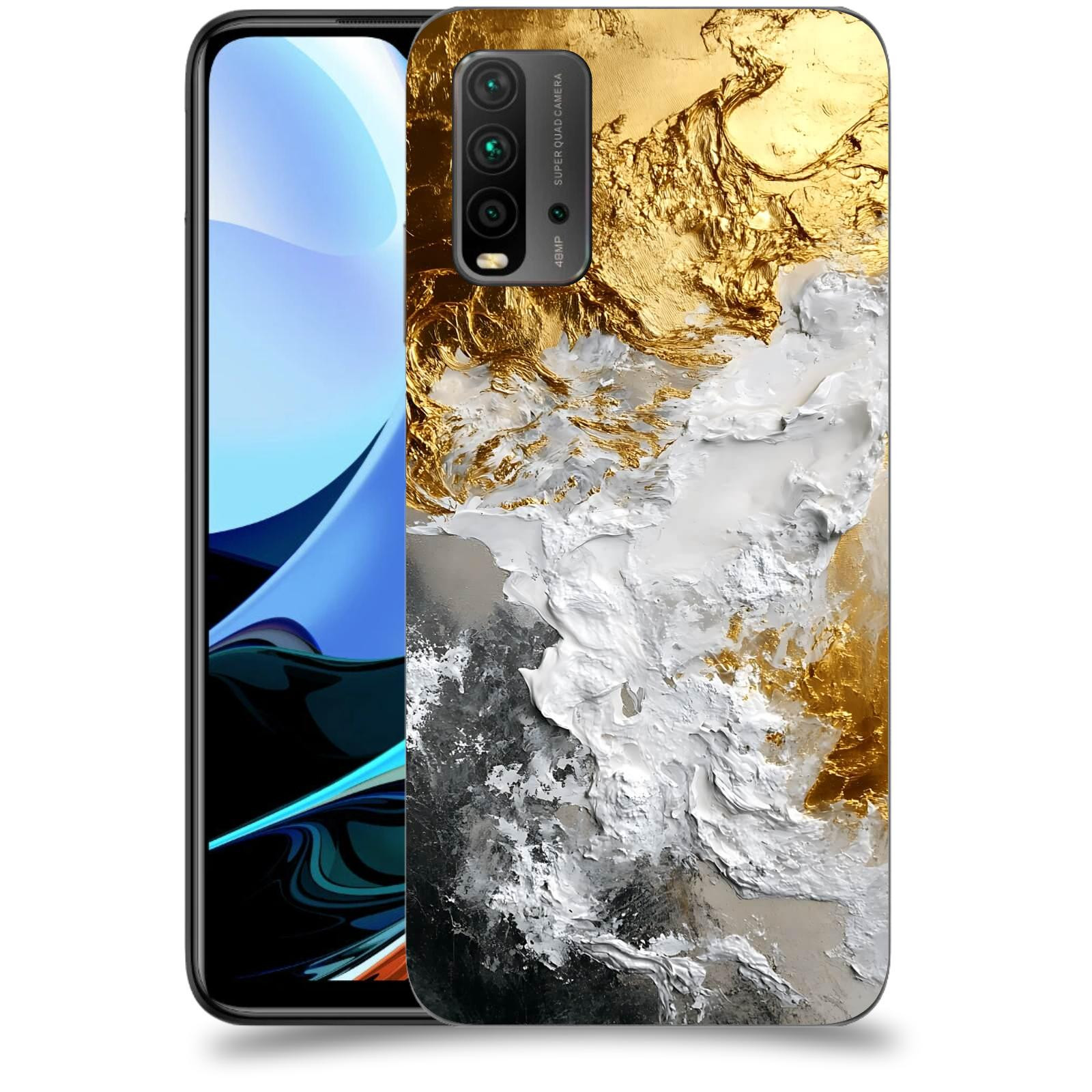 ACOVER Kryt na mobil Xiaomi Redmi 9T - Liquid Gold VI