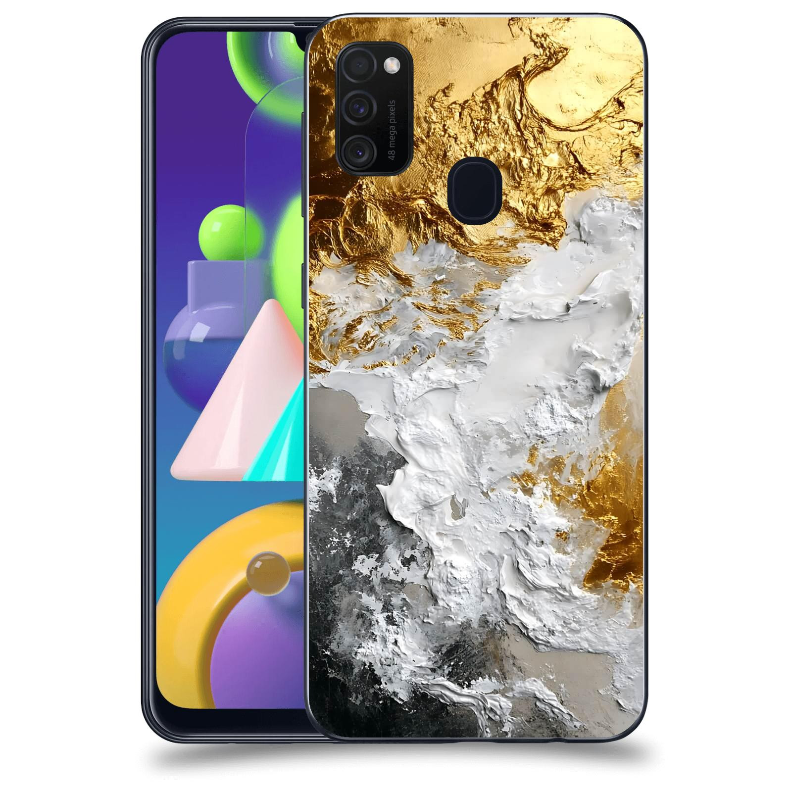 ACOVER Kryt na mobil Samsung Galaxy M21 M215F - Liquid Gold VI
