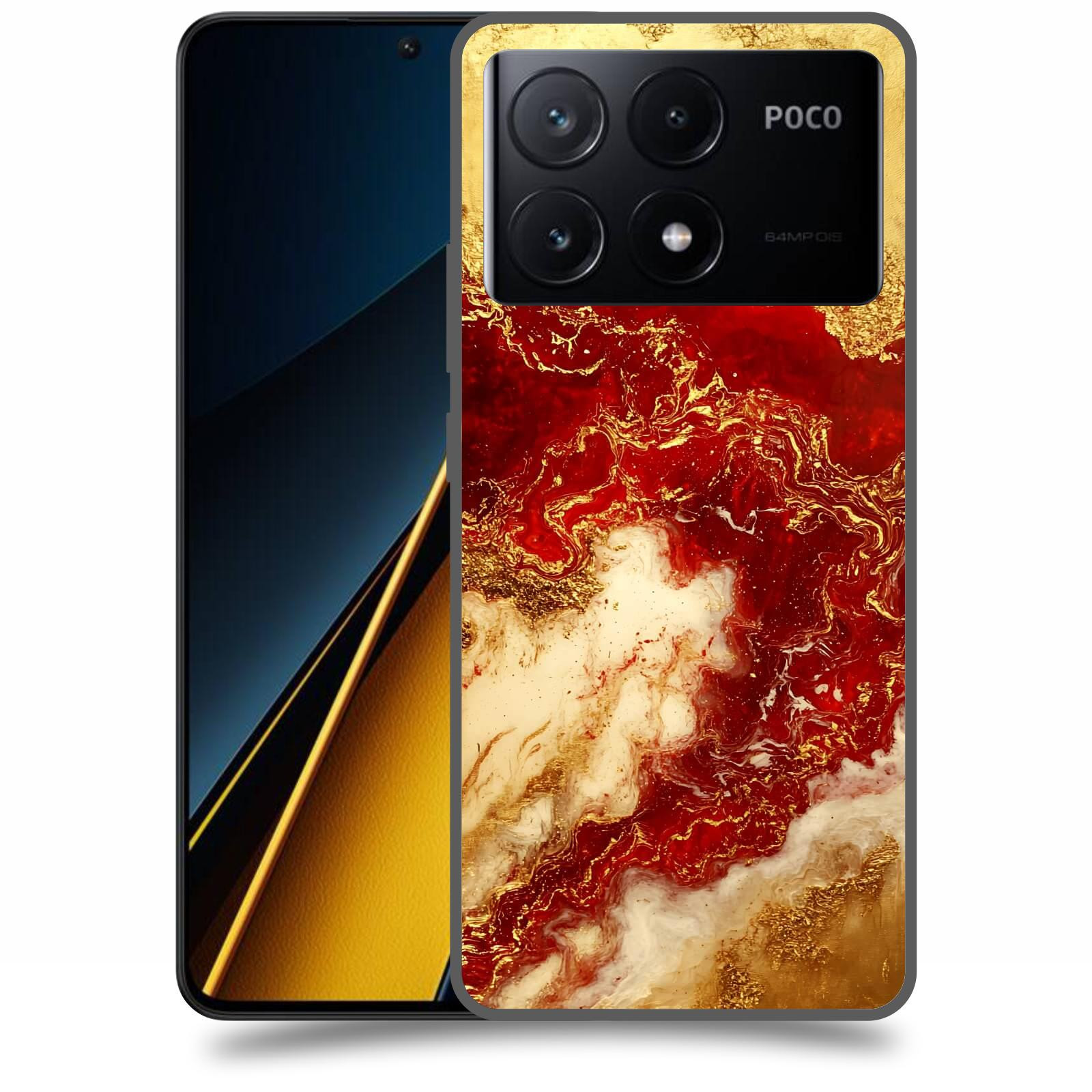 ACOVER Kryt na mobil Poco X6 Pro 5G - Golden Blood I
