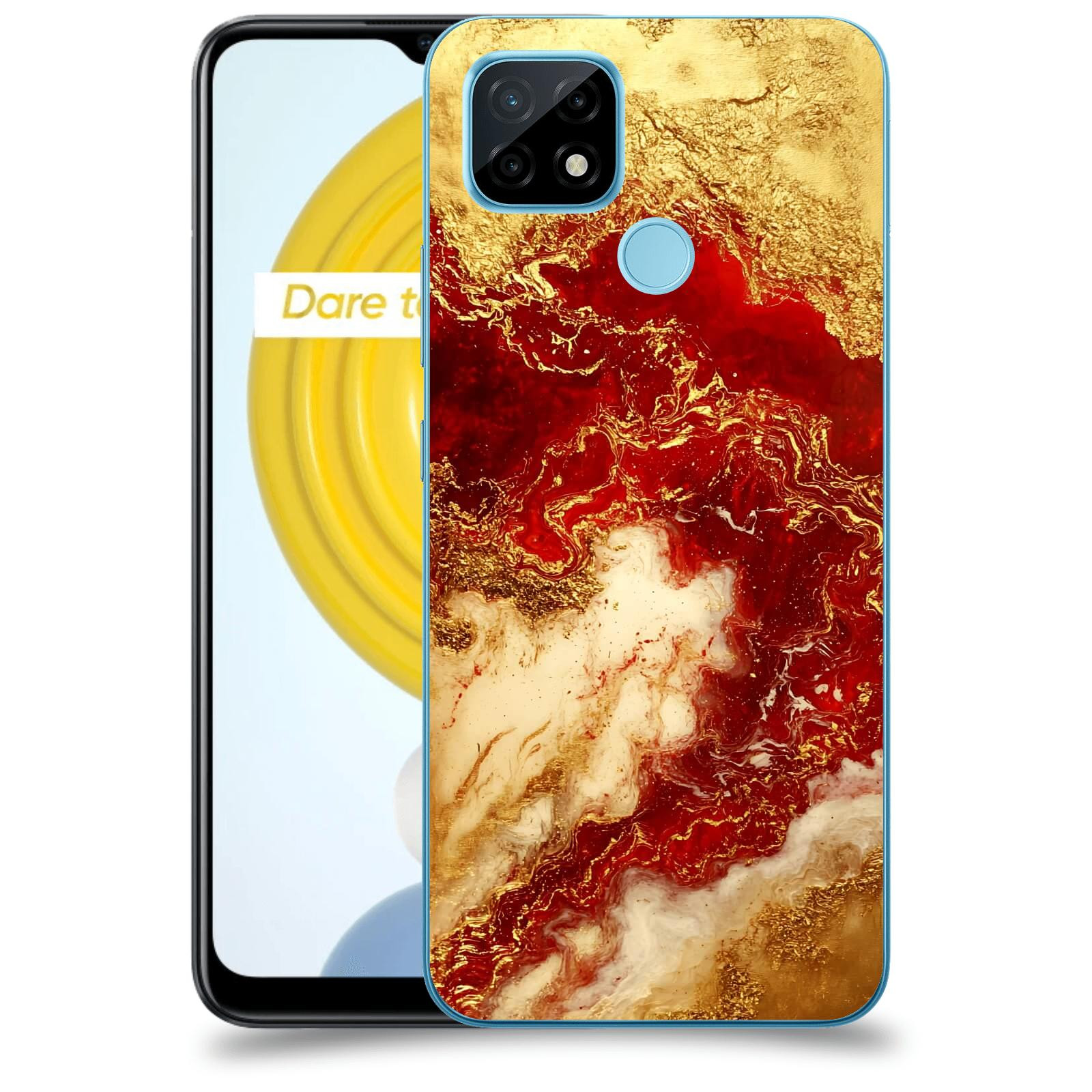 ACOVER Kryt na mobil Realme C21 - Golden Blood I
