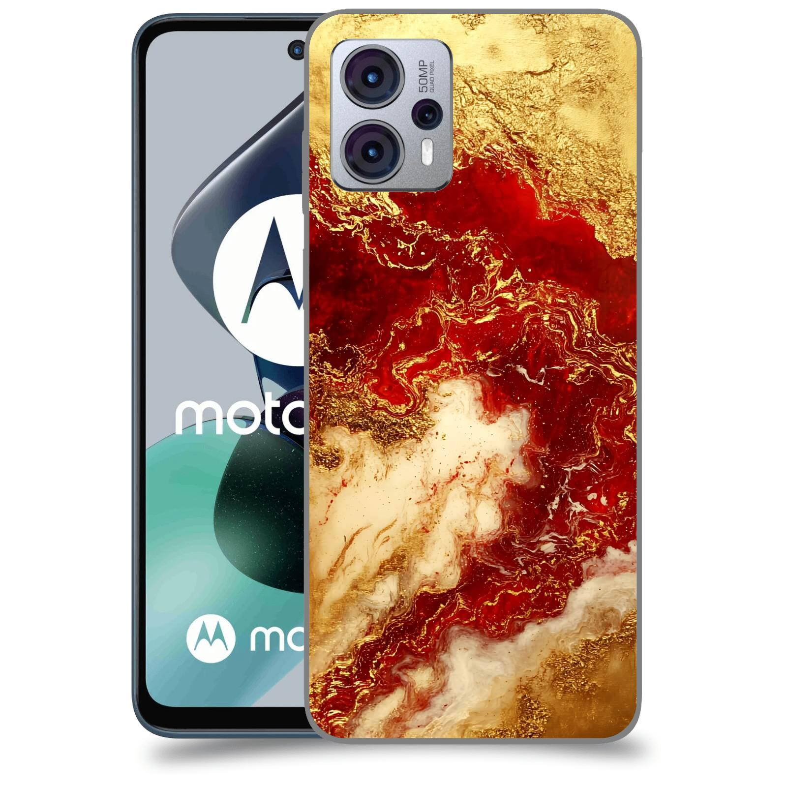 ACOVER Kryt na mobil Motorola Moto G23 - Golden Blood I