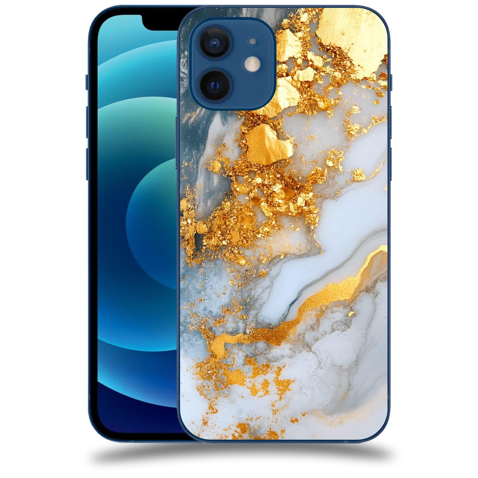 ACOVER Kryt na mobil Apple iPhone 12 - Liquid Gold VII