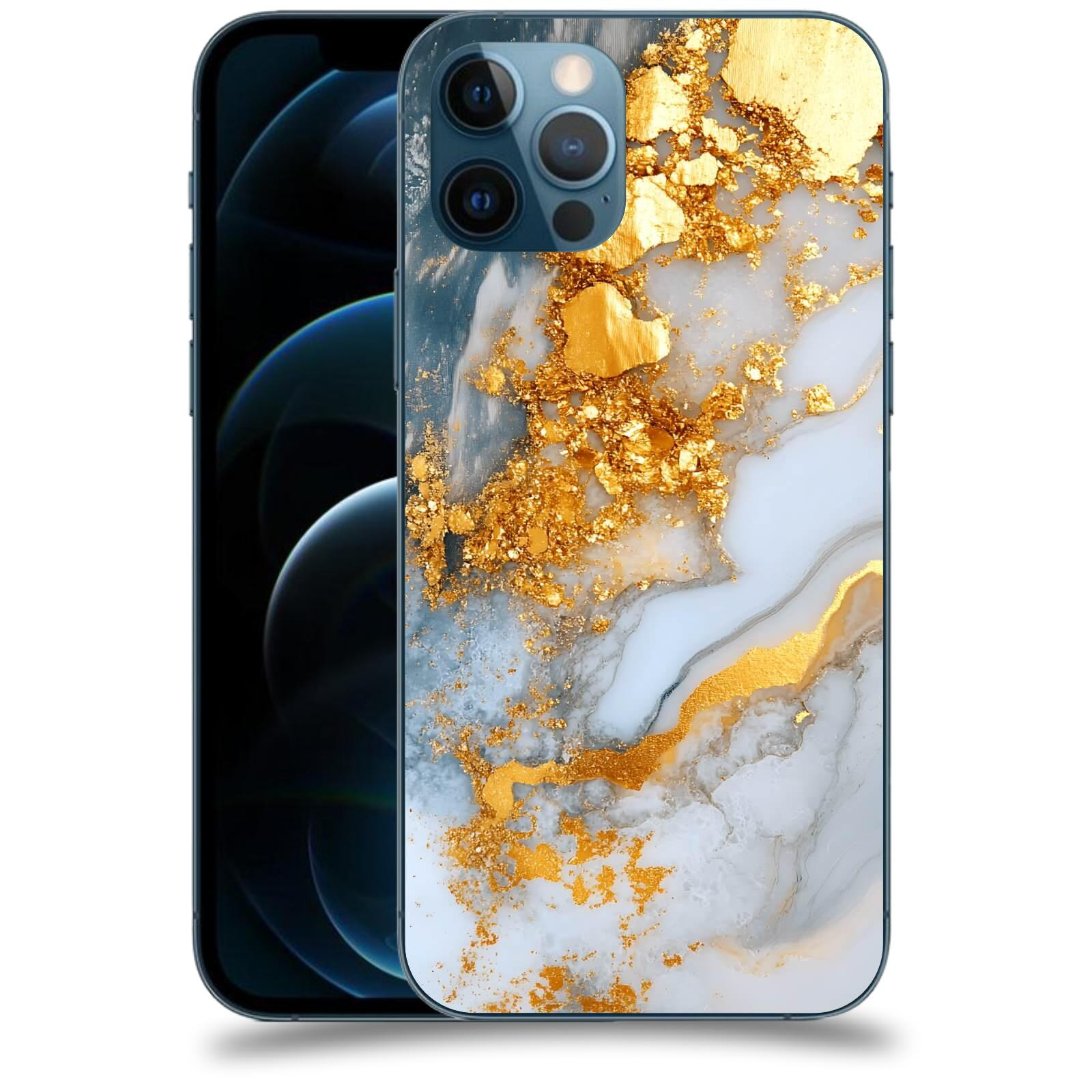 ACOVER Kryt na mobil Apple iPhone 12 Pro - Liquid Gold VII