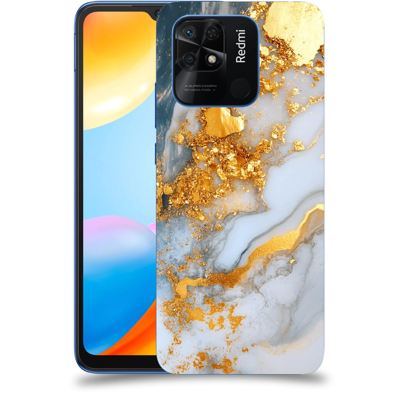 ACOVER Kryt na mobil Xiaomi Redmi 10C - Liquid Gold VII