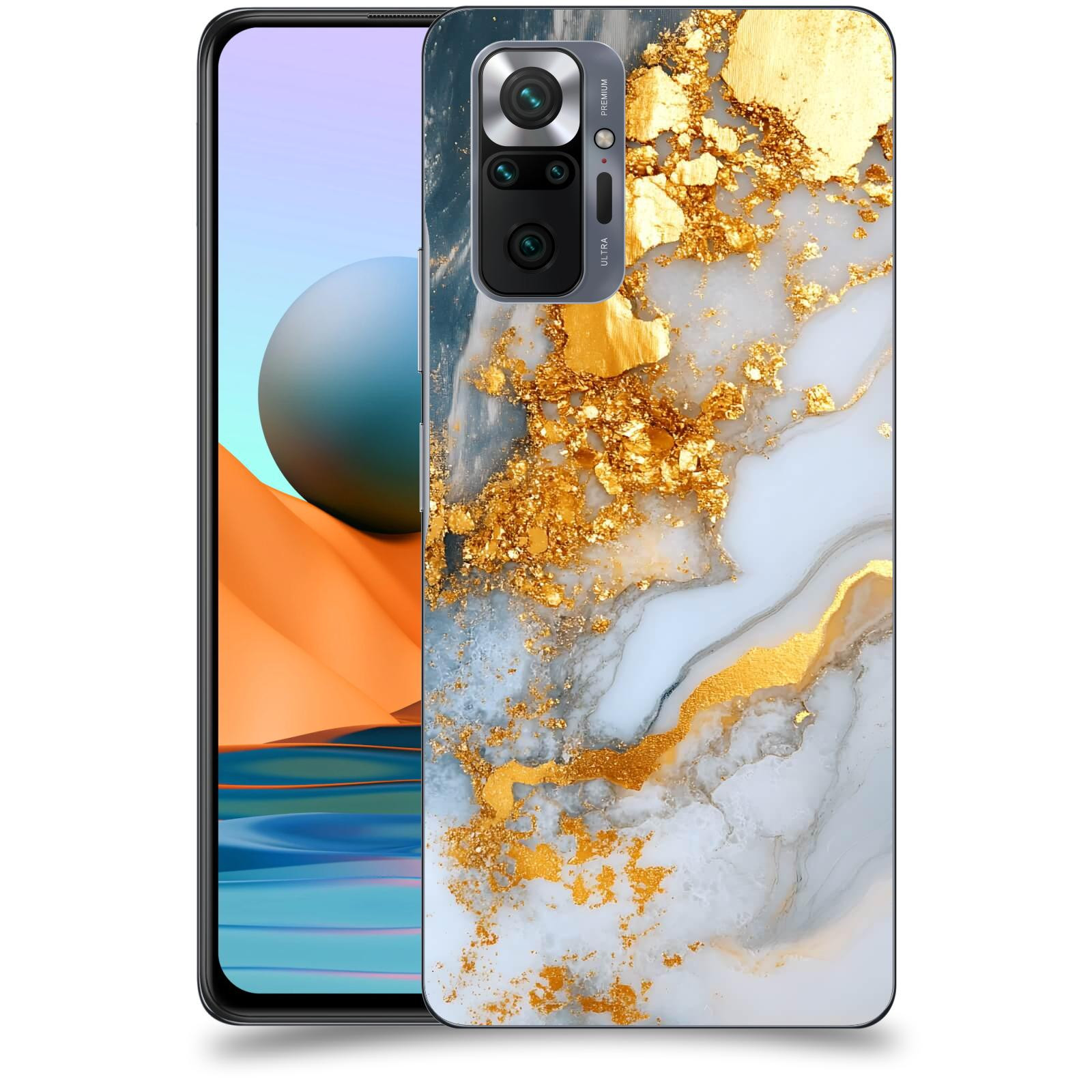 ACOVER Kryt na mobil Xiaomi Redmi Note 10 Pro - Liquid Gold VII