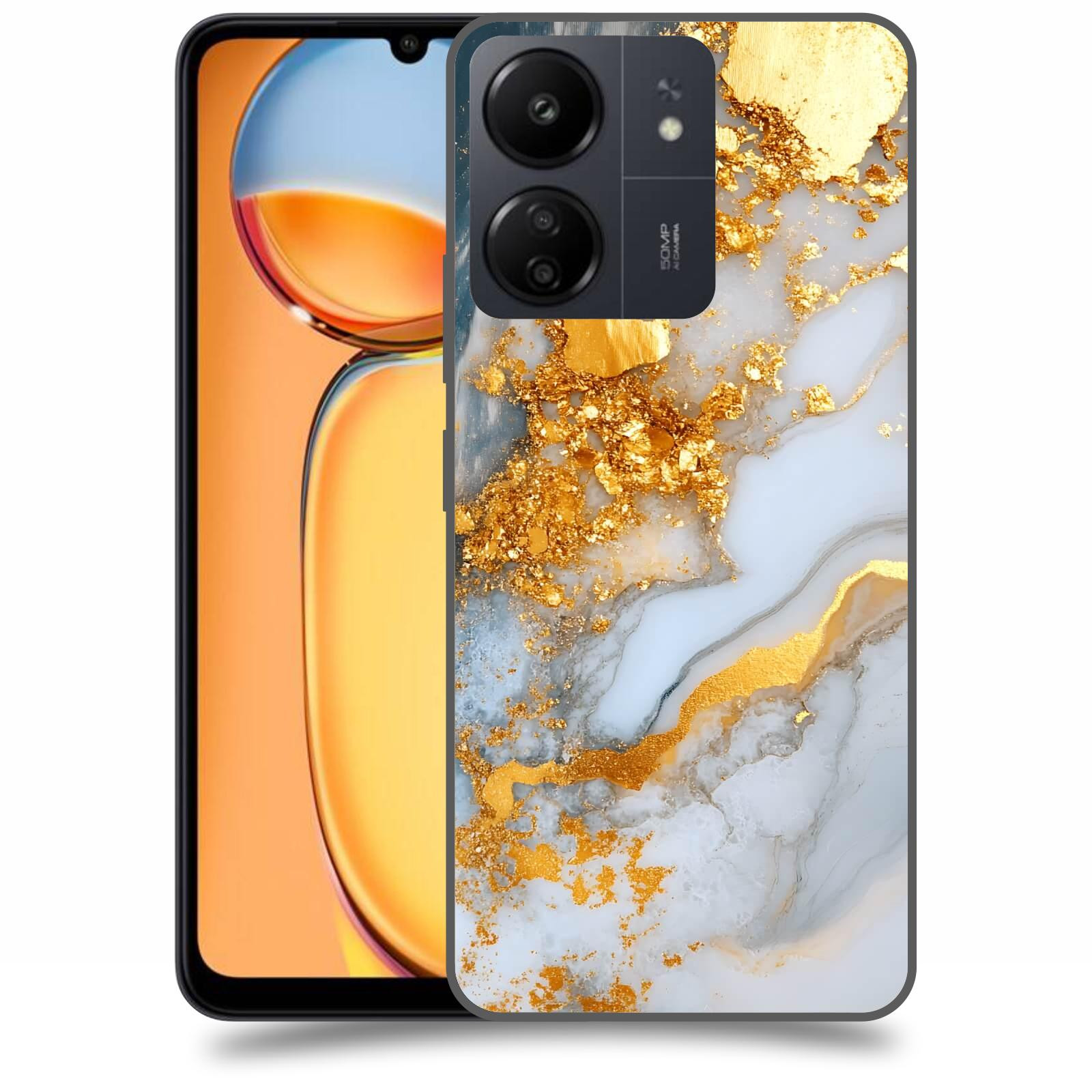 ACOVER Kryt na mobil Xiaomi Redmi 13C 4G  Liquid Gold VII