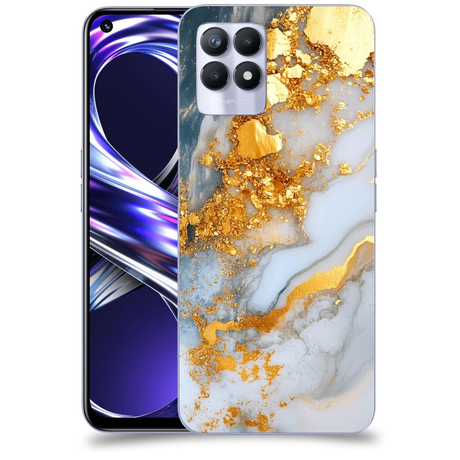 ACOVER Kryt na mobil Realme 8i - Liquid Gold VII