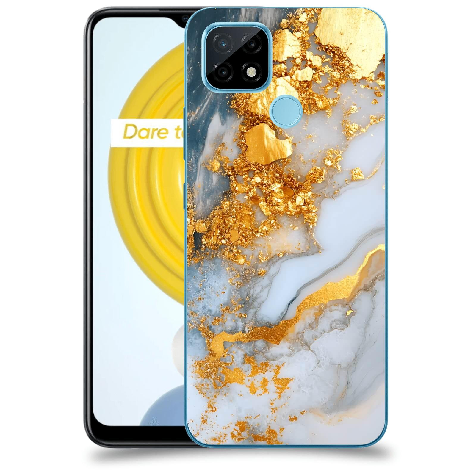 ACOVER Kryt na mobil Realme C21 - Liquid Gold VII