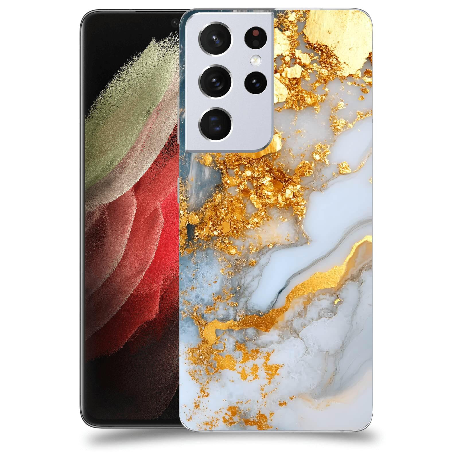 ACOVER Kryt na mobil Samsung Galaxy S21 Ultra 5G G998B - Liquid Gold VII