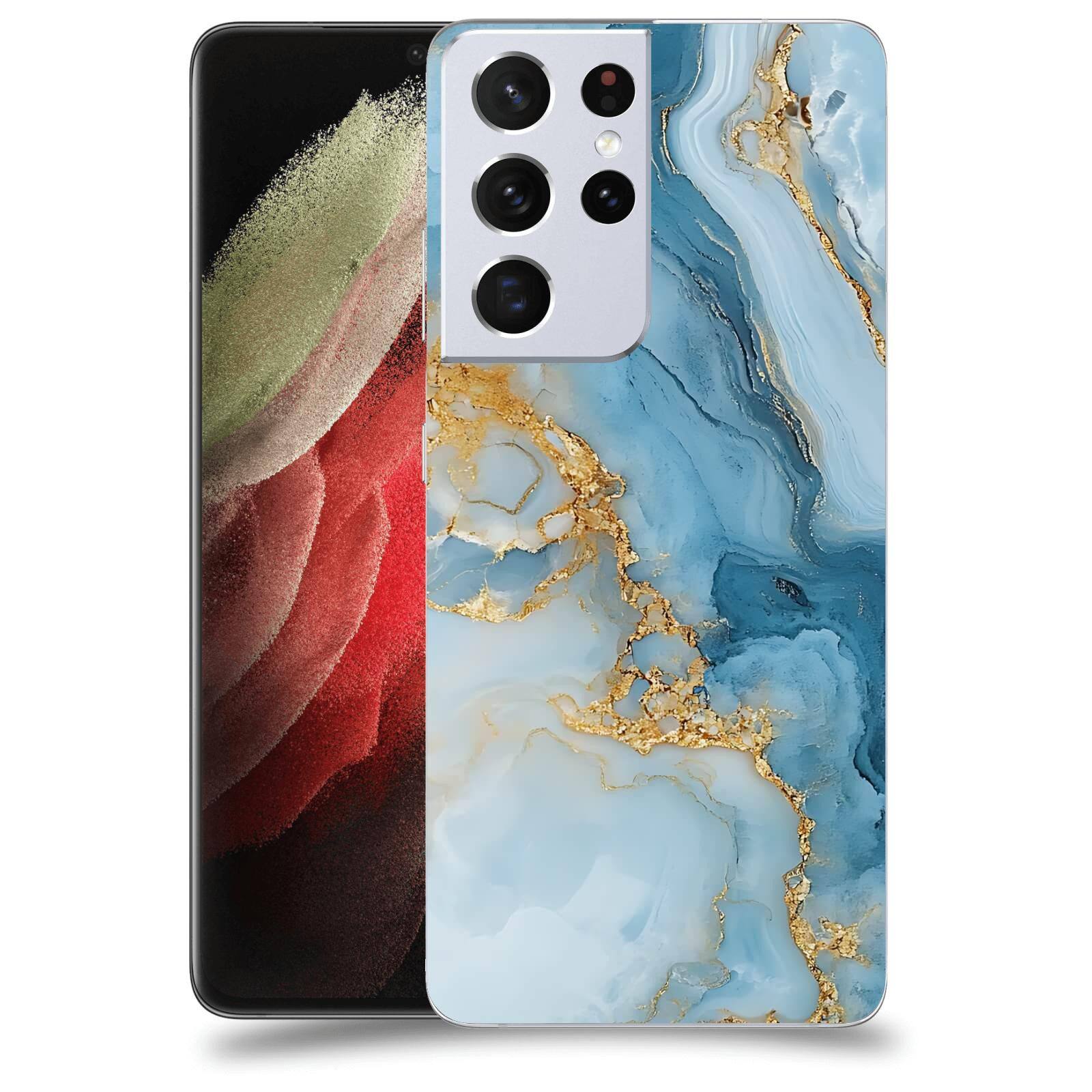 ACOVER Kryt na mobil Samsung Galaxy S21 Ultra 5G G998B - Ice Marble II