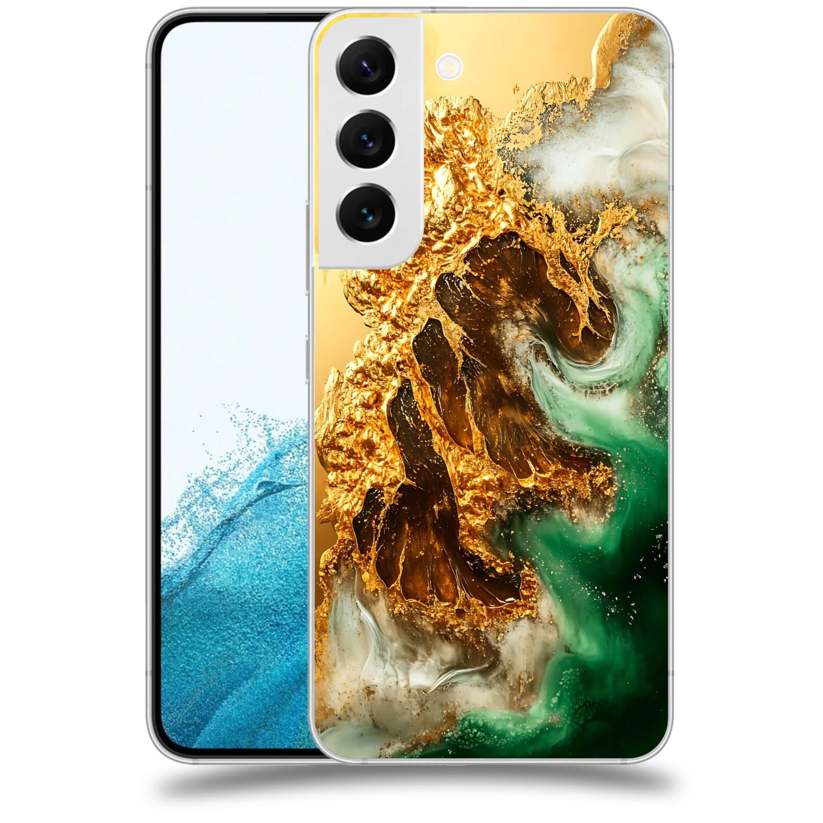 ACOVER Kryt na mobil Samsung Galaxy S22 5G - Golden Moss II