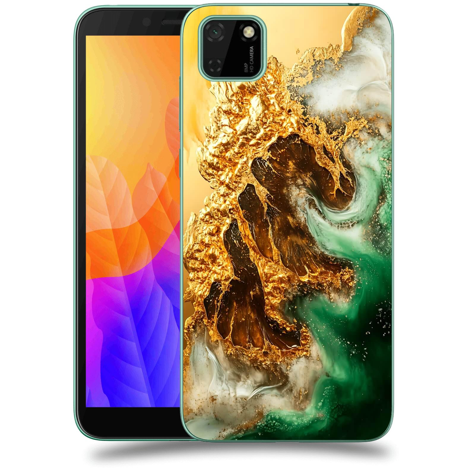 ACOVER Kryt na mobil Huawei Y5P - Golden Moss II
