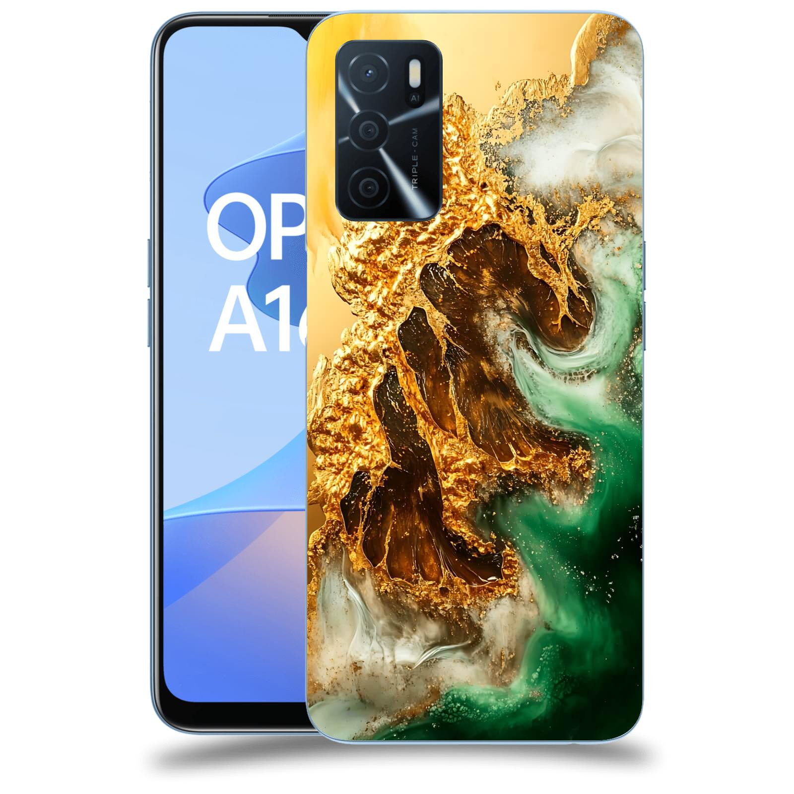 ACOVER Kryt na mobil OPPO A16s - Golden Moss II