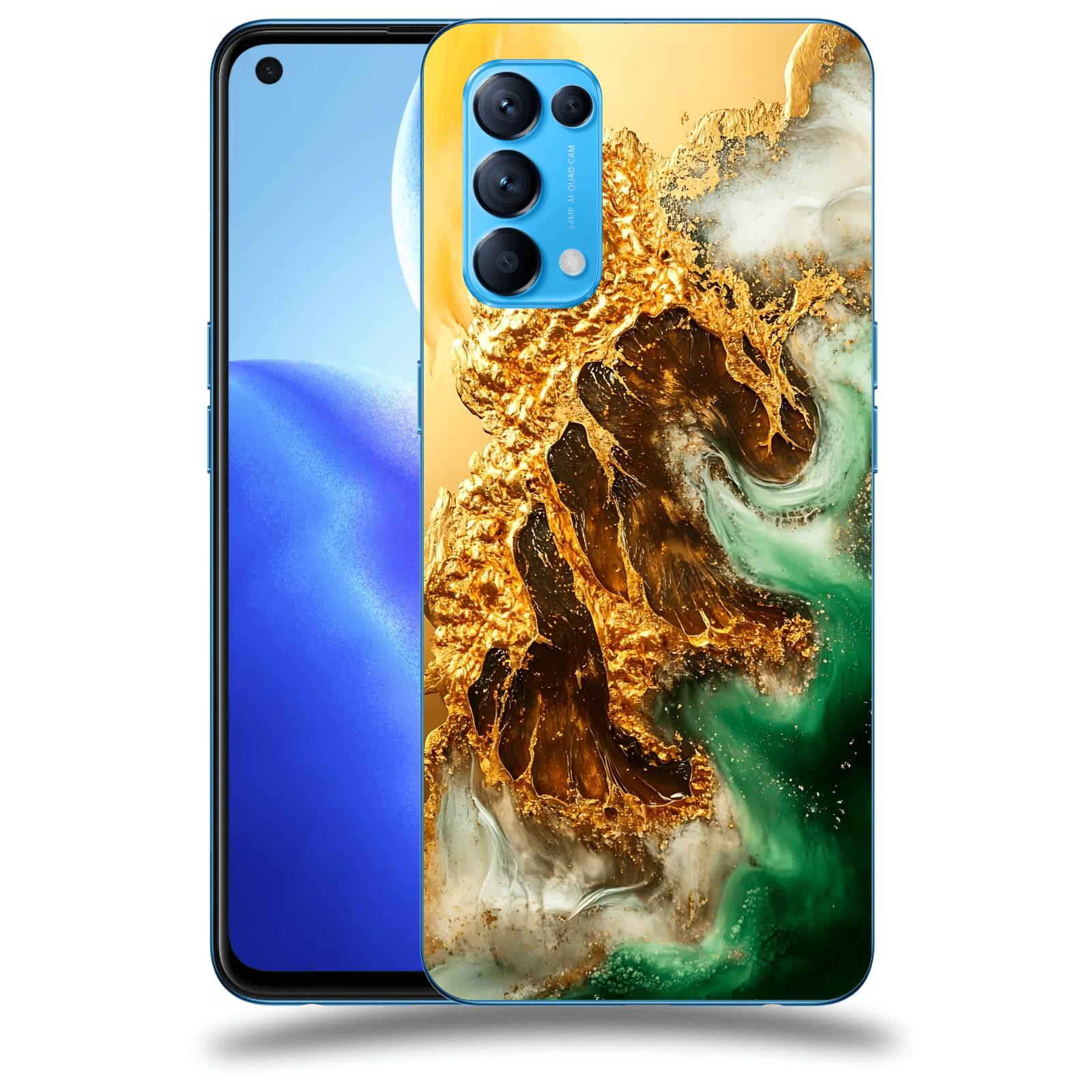 ACOVER Kryt na mobil OPPO Reno 5 5G - Golden Moss II