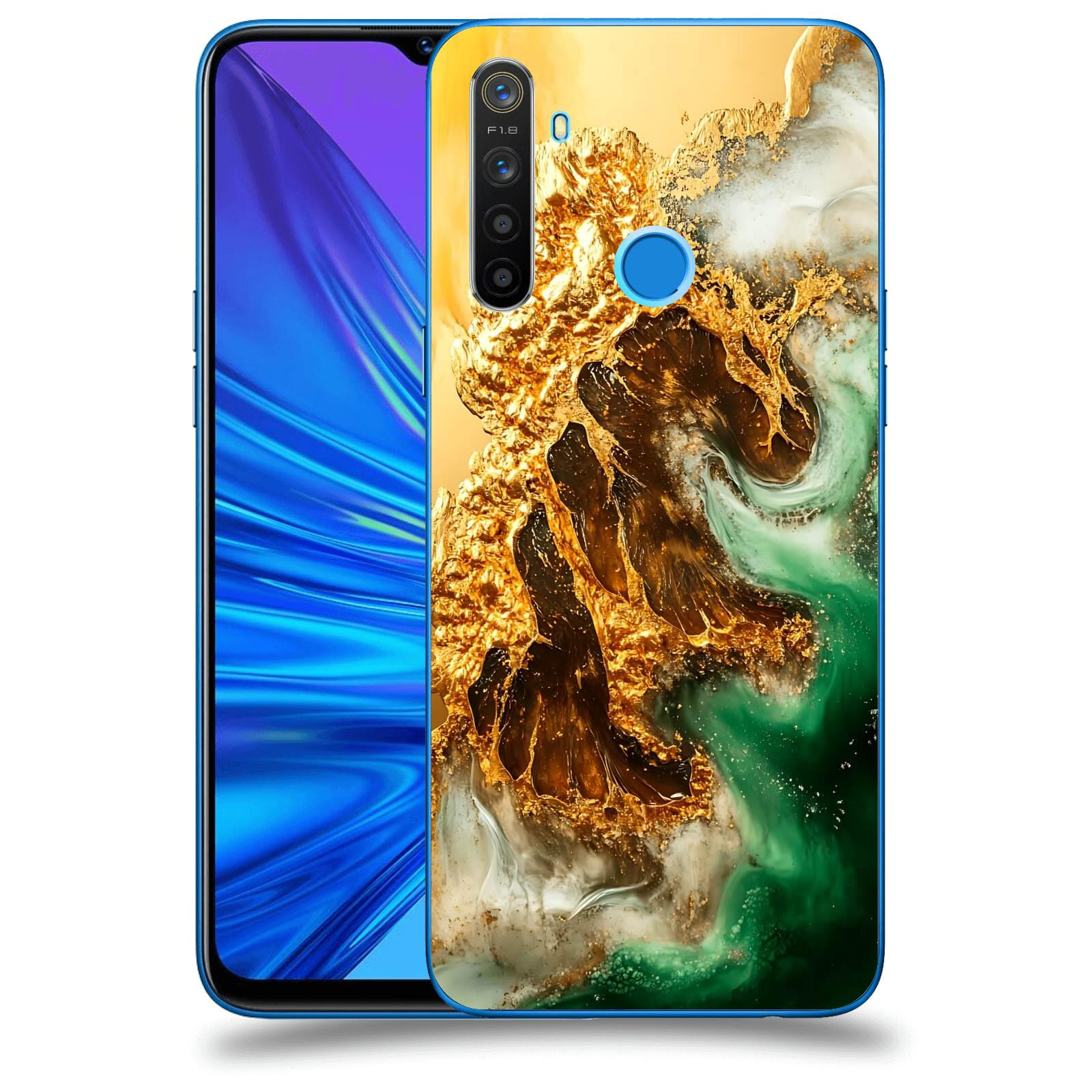 ACOVER Kryt na mobil Realme 5 - Golden Moss II
