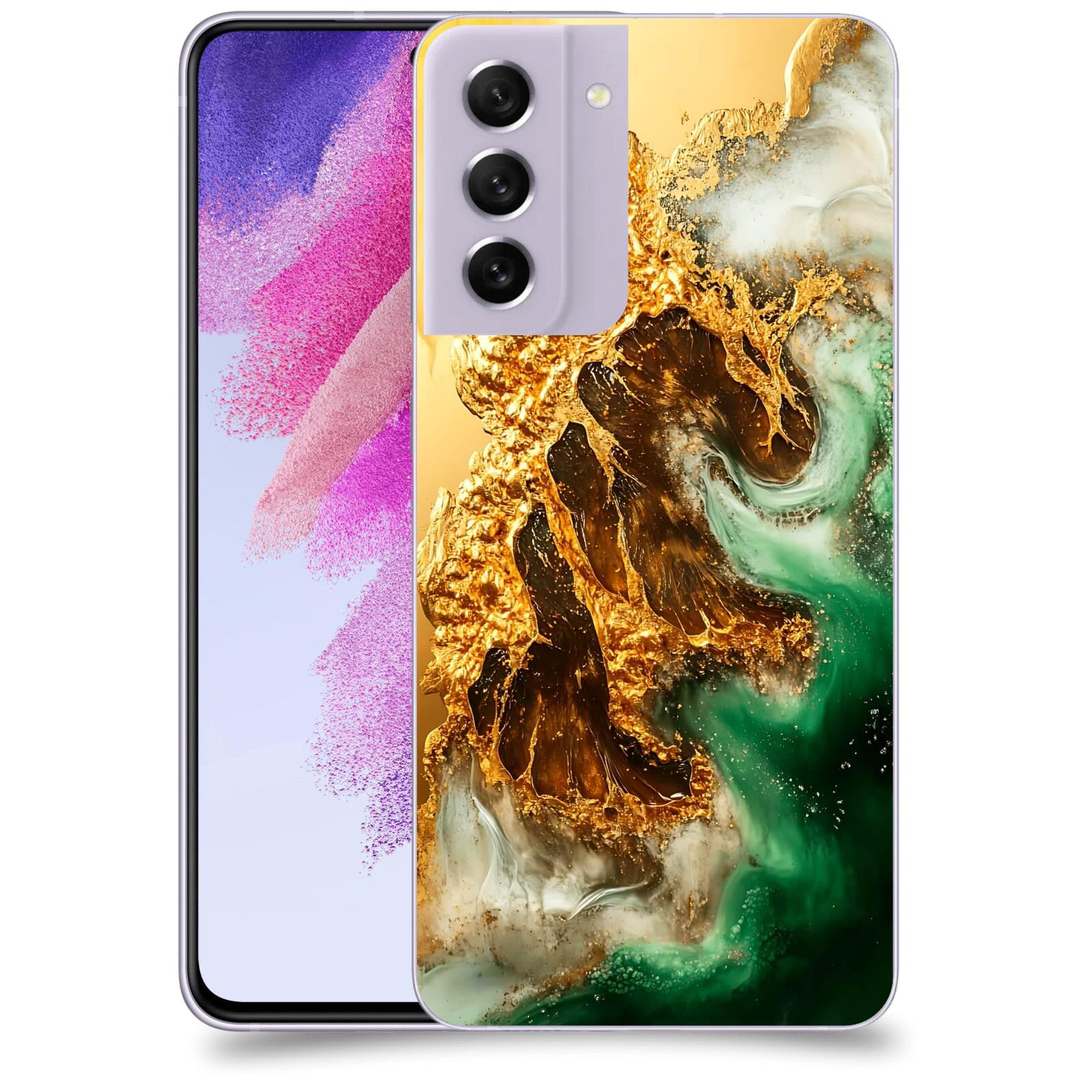ACOVER Kryt na mobil Samsung Galaxy S21 FE 5G - Golden Moss II