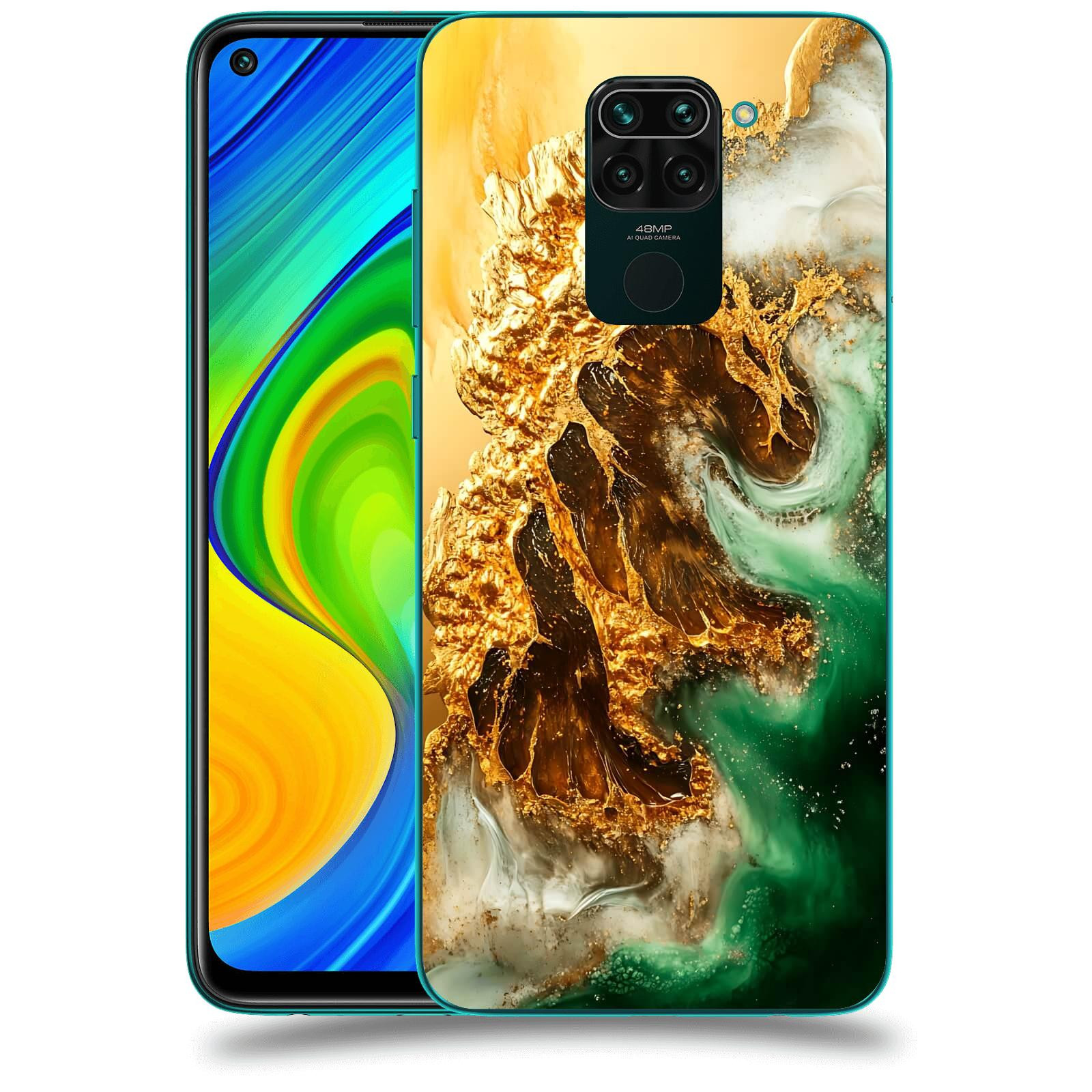 ACOVER Kryt na mobil Xiaomi Redmi Note 9 - Golden Moss II